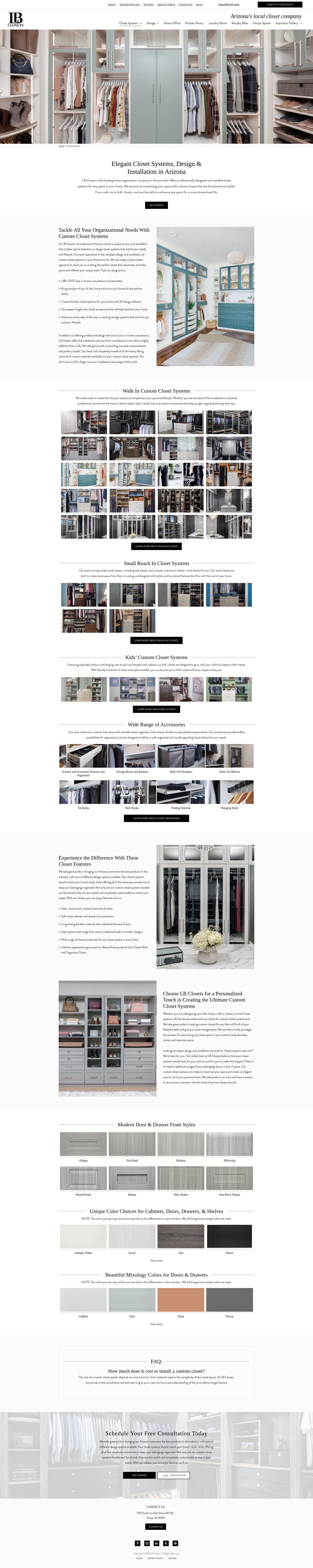 Screenshot of lbclosets.com