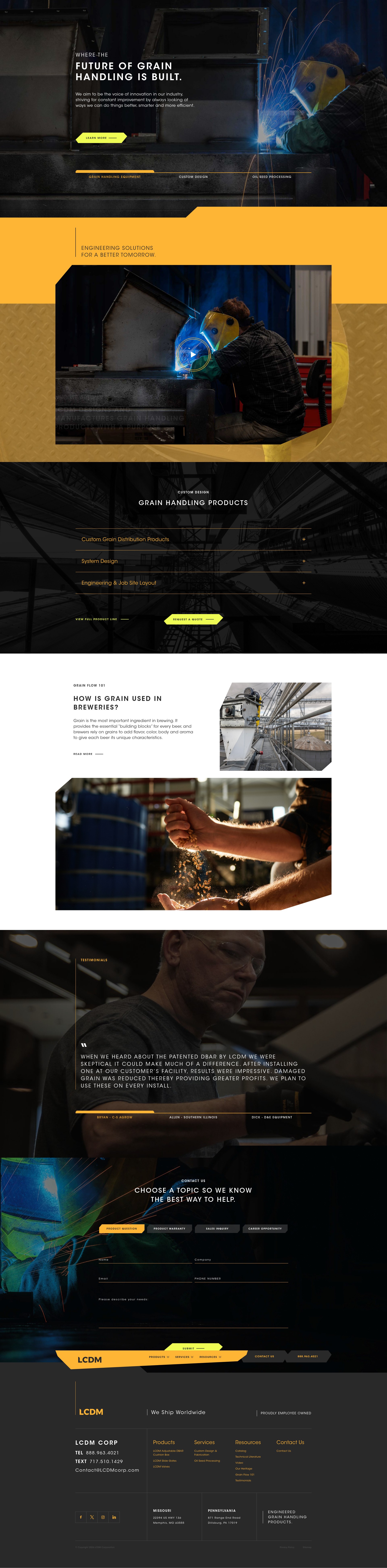 Screenshot of lcdmcorp.com