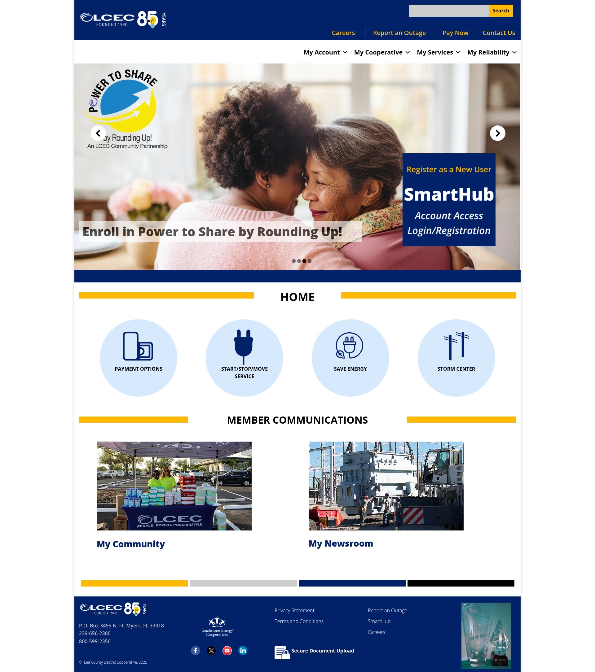 Screenshot of lcec.net