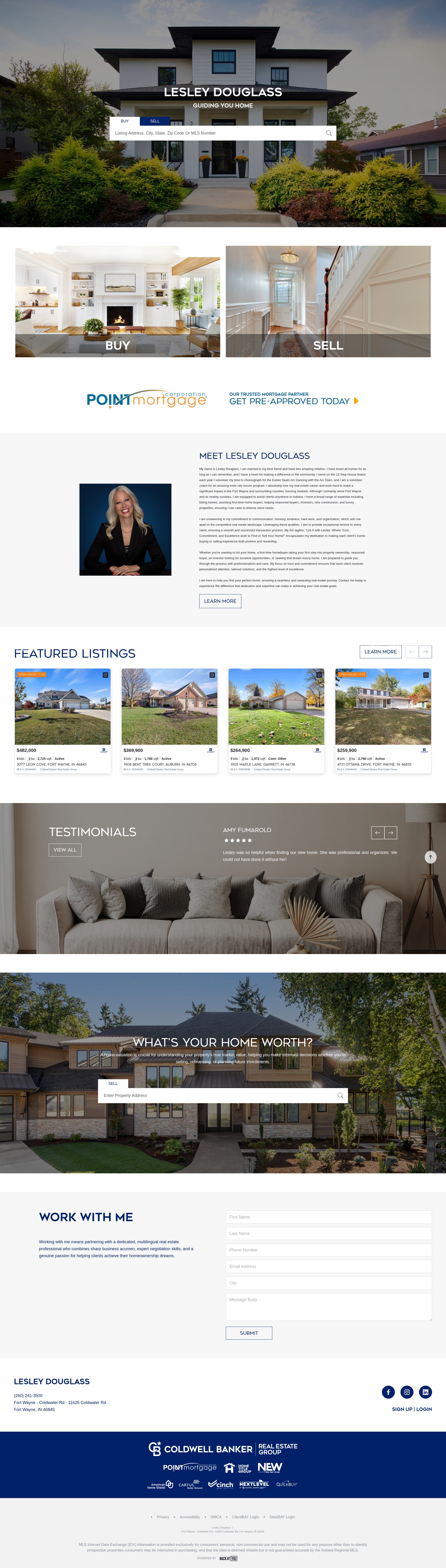 Screenshot of ldouglass.coldwellhomes.com