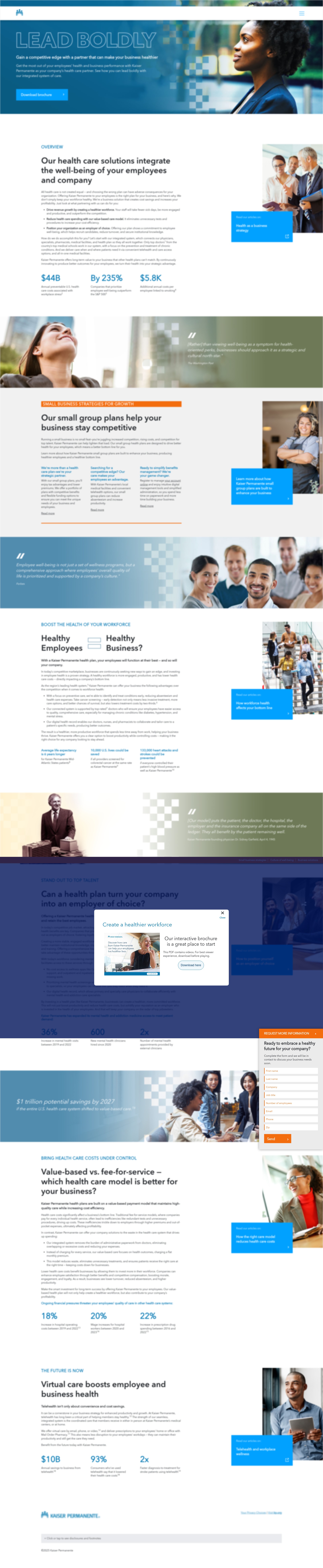 Screenshot of leadboldly.kaiserpermanente.org