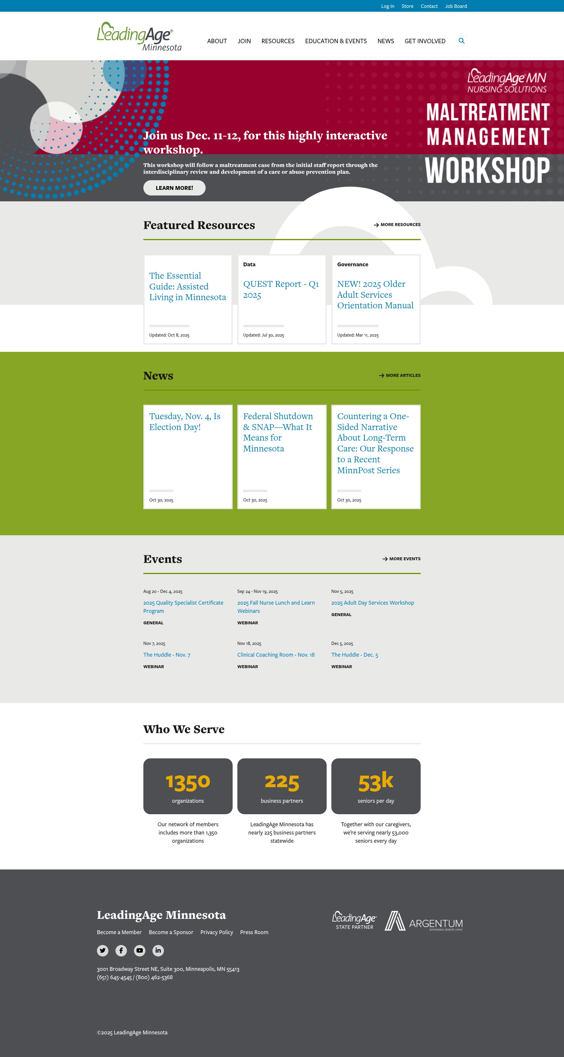 Screenshot of leadingagemn.org