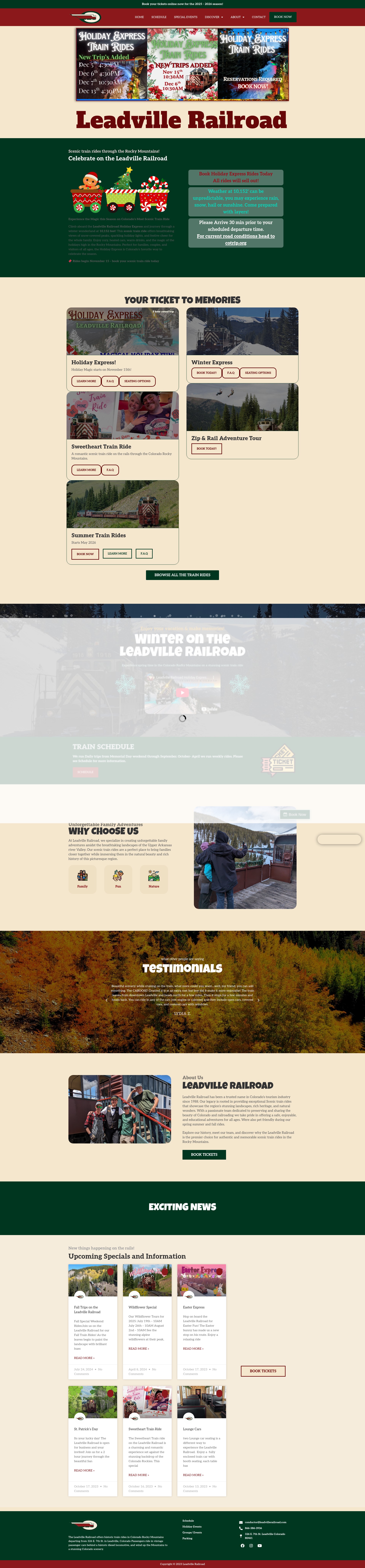 Screenshot of leadvillerailroad.com