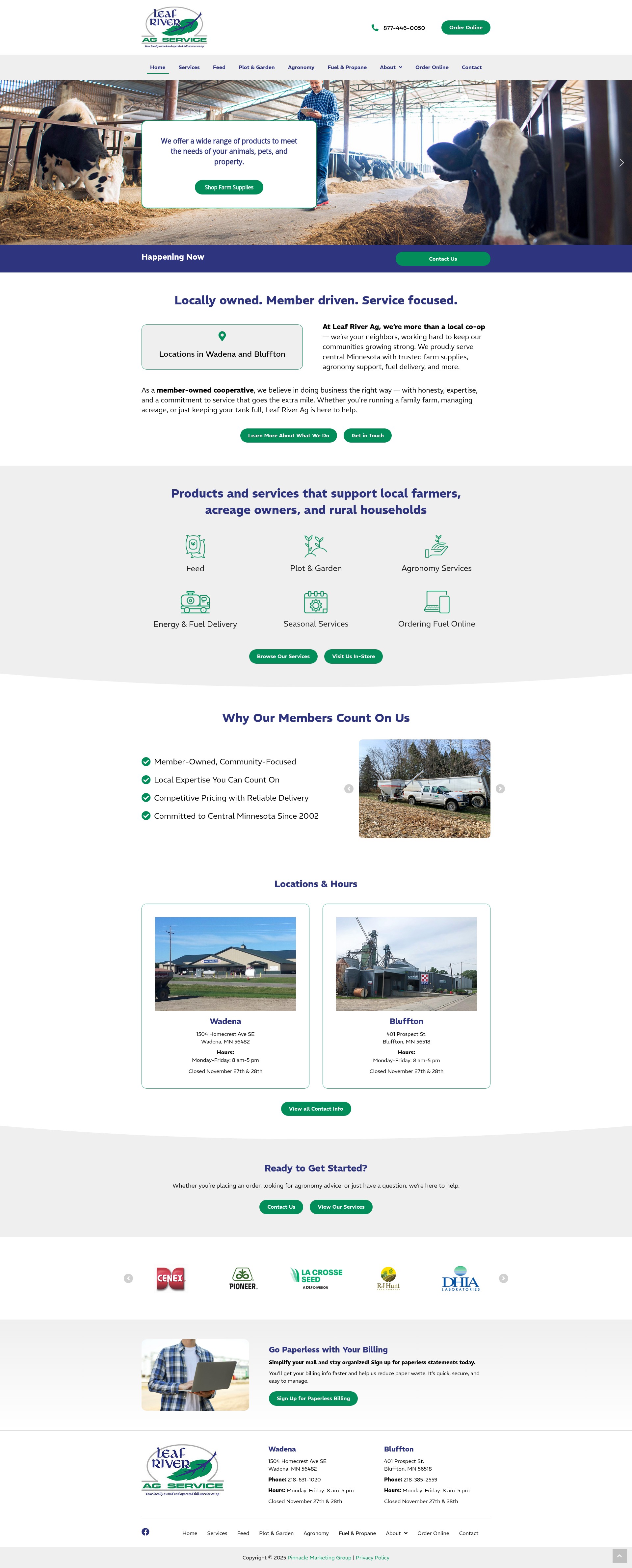 Screenshot of leafriverag.com