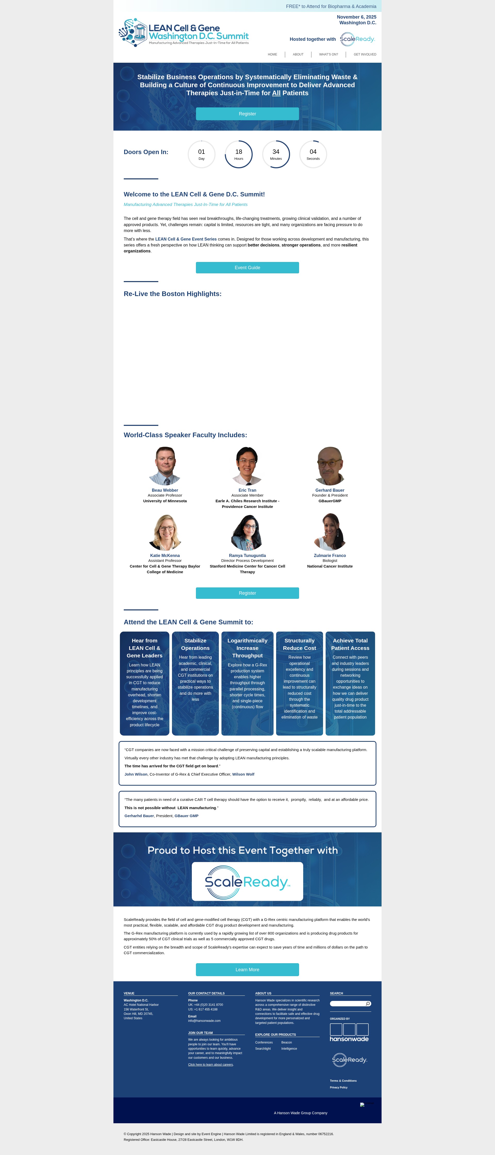 Screenshot of lean-cgt-summit.com