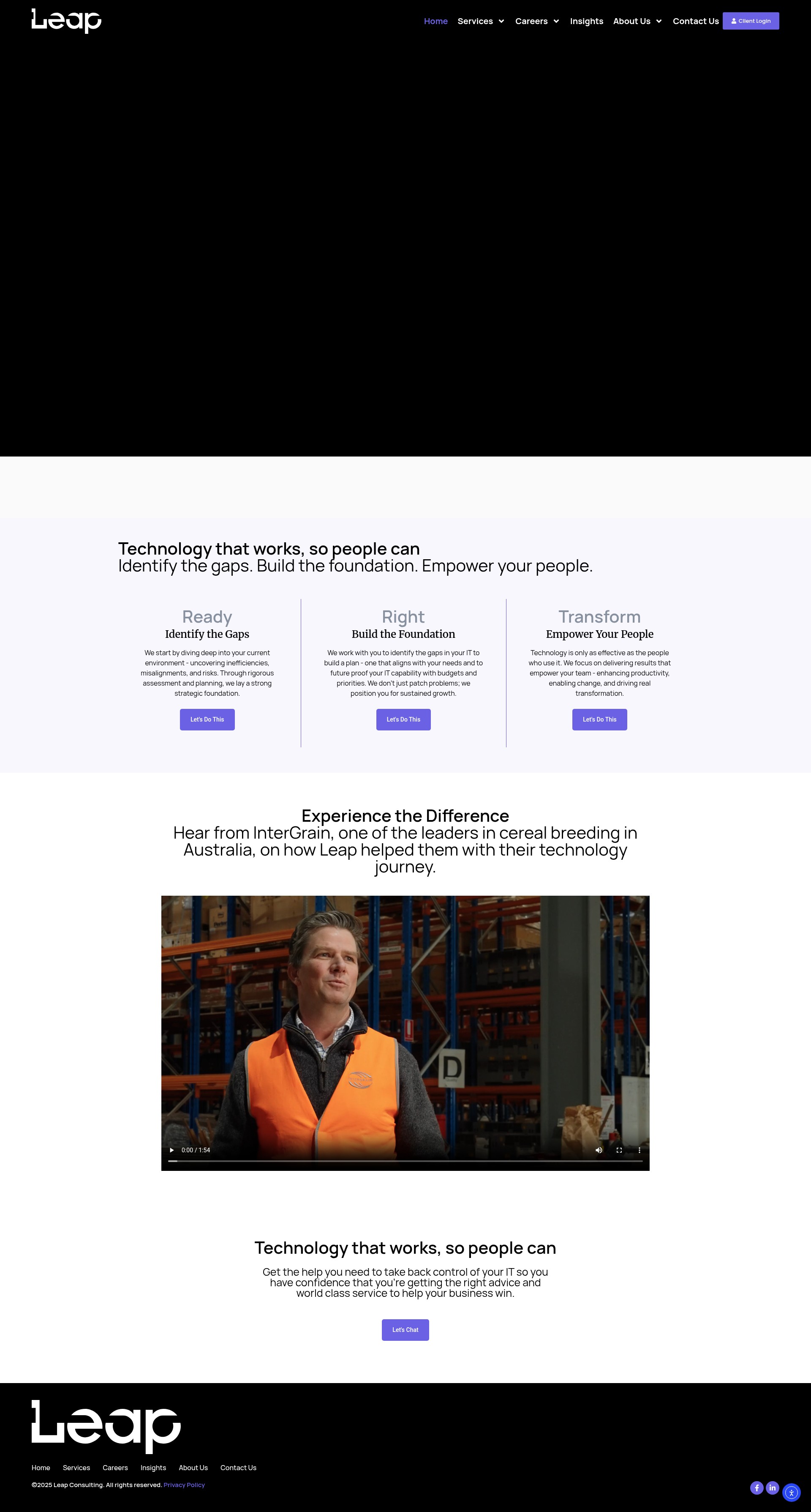 Screenshot of leapconsulting.com.au