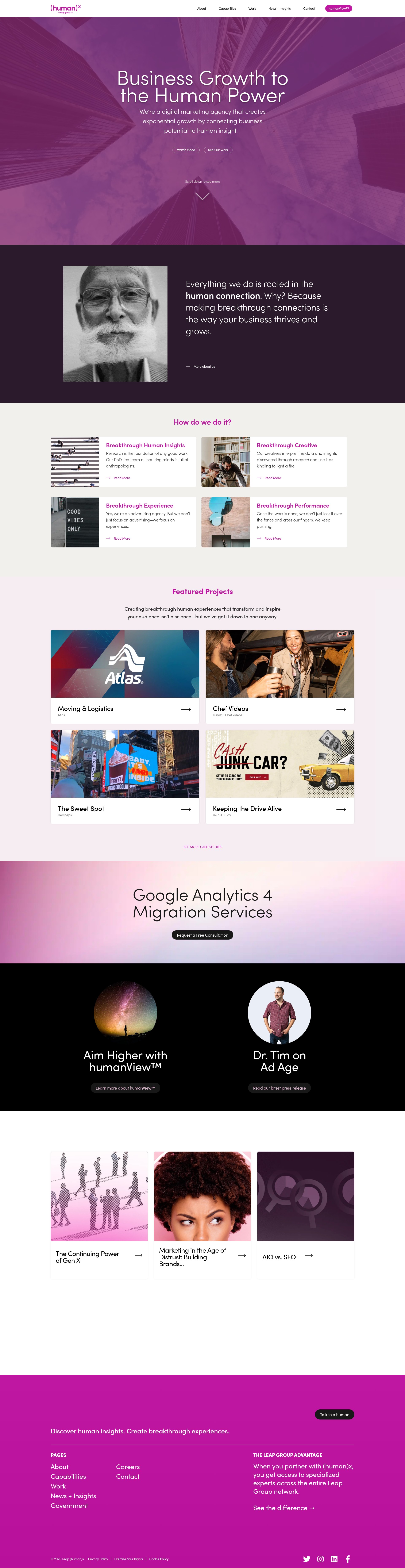 Screenshot of leaphumanx.com