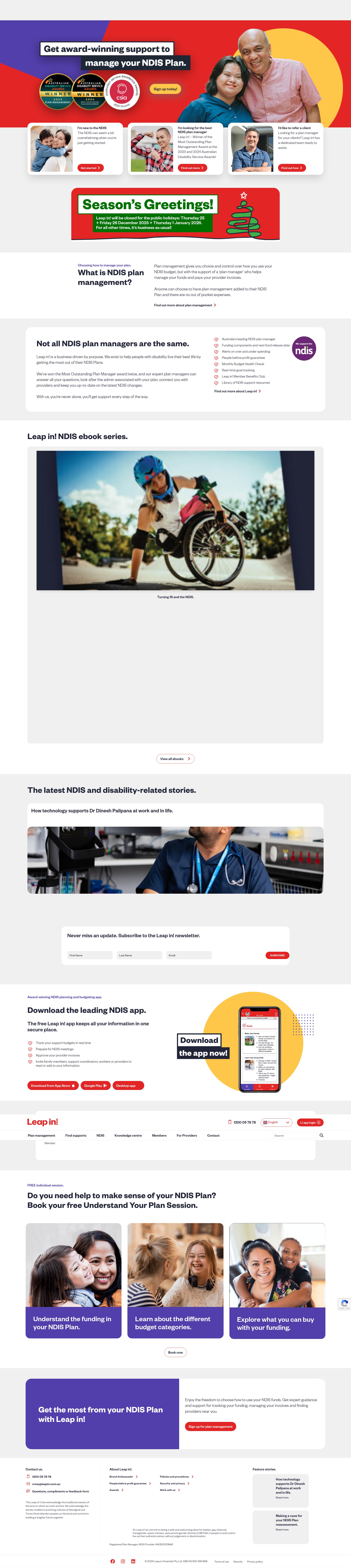 Screenshot of leapin.com.au