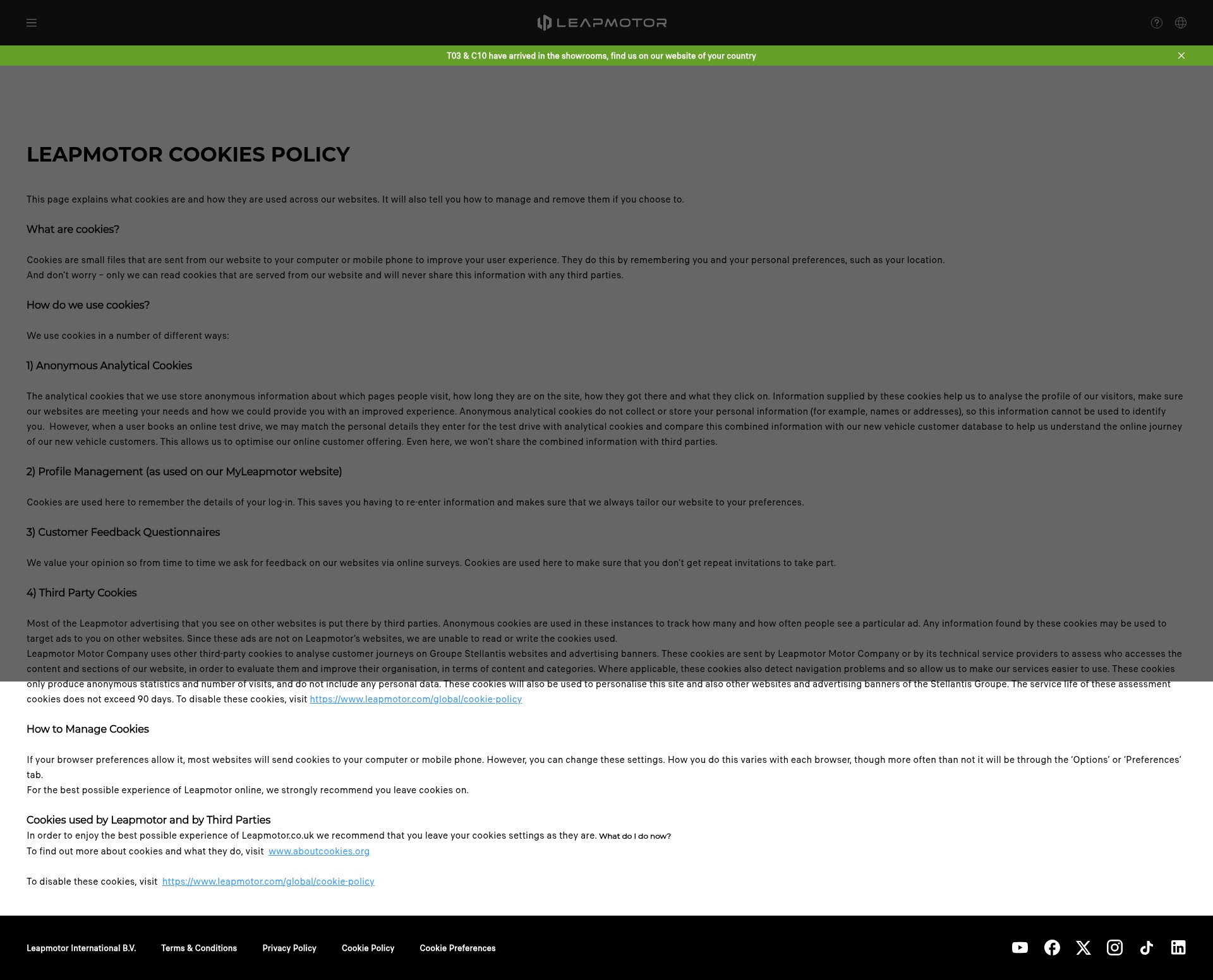 Screenshot of leapmotor.net