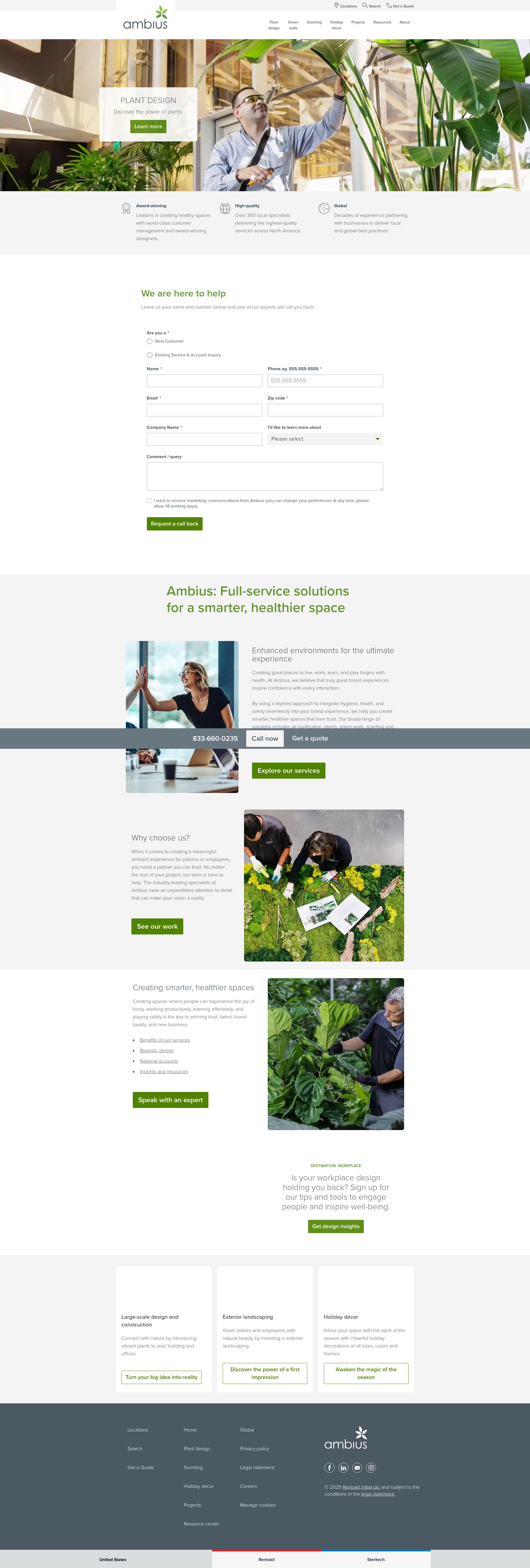 Screenshot of learn.ambius.com