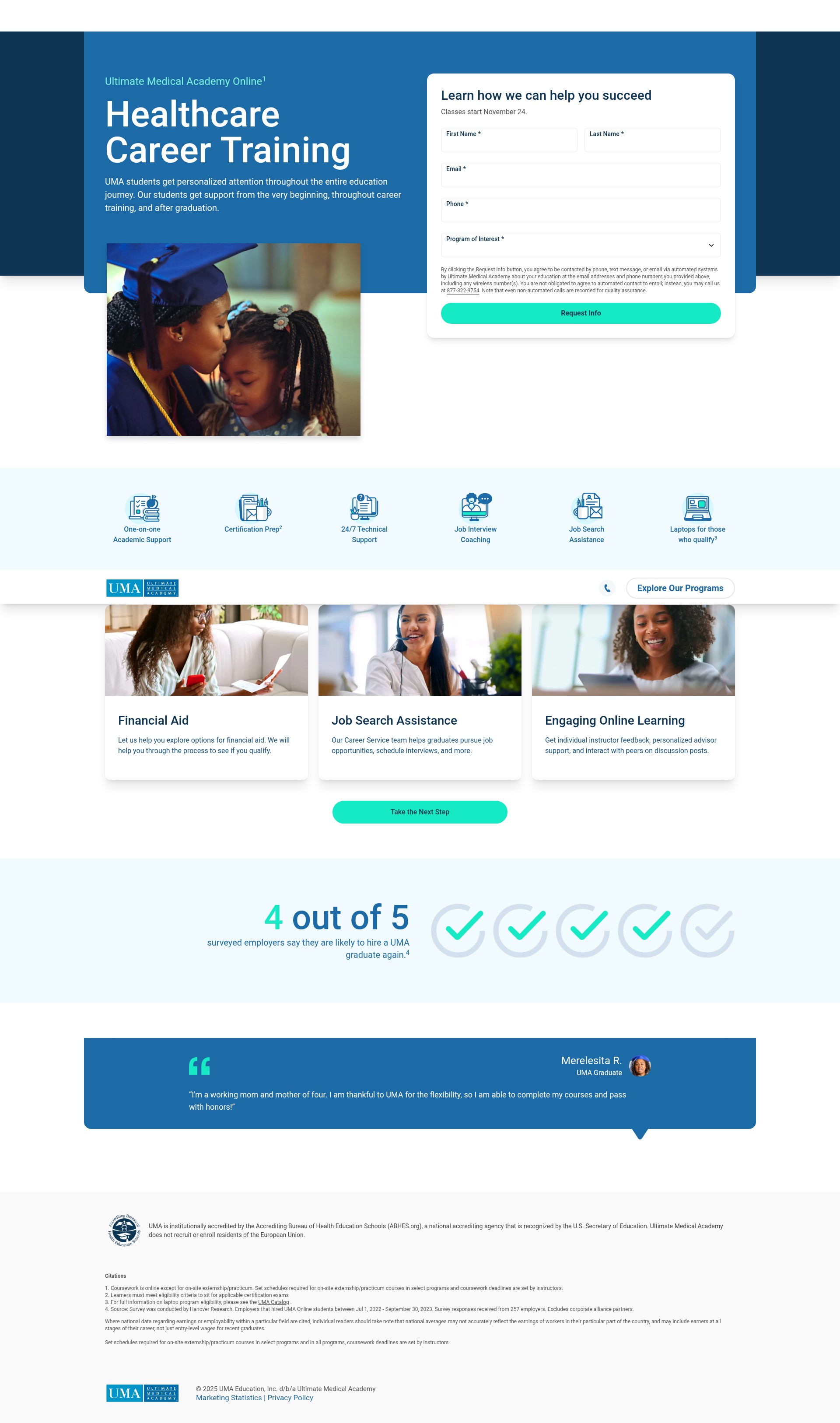 Screenshot of learn2.ultimatemedical.edu