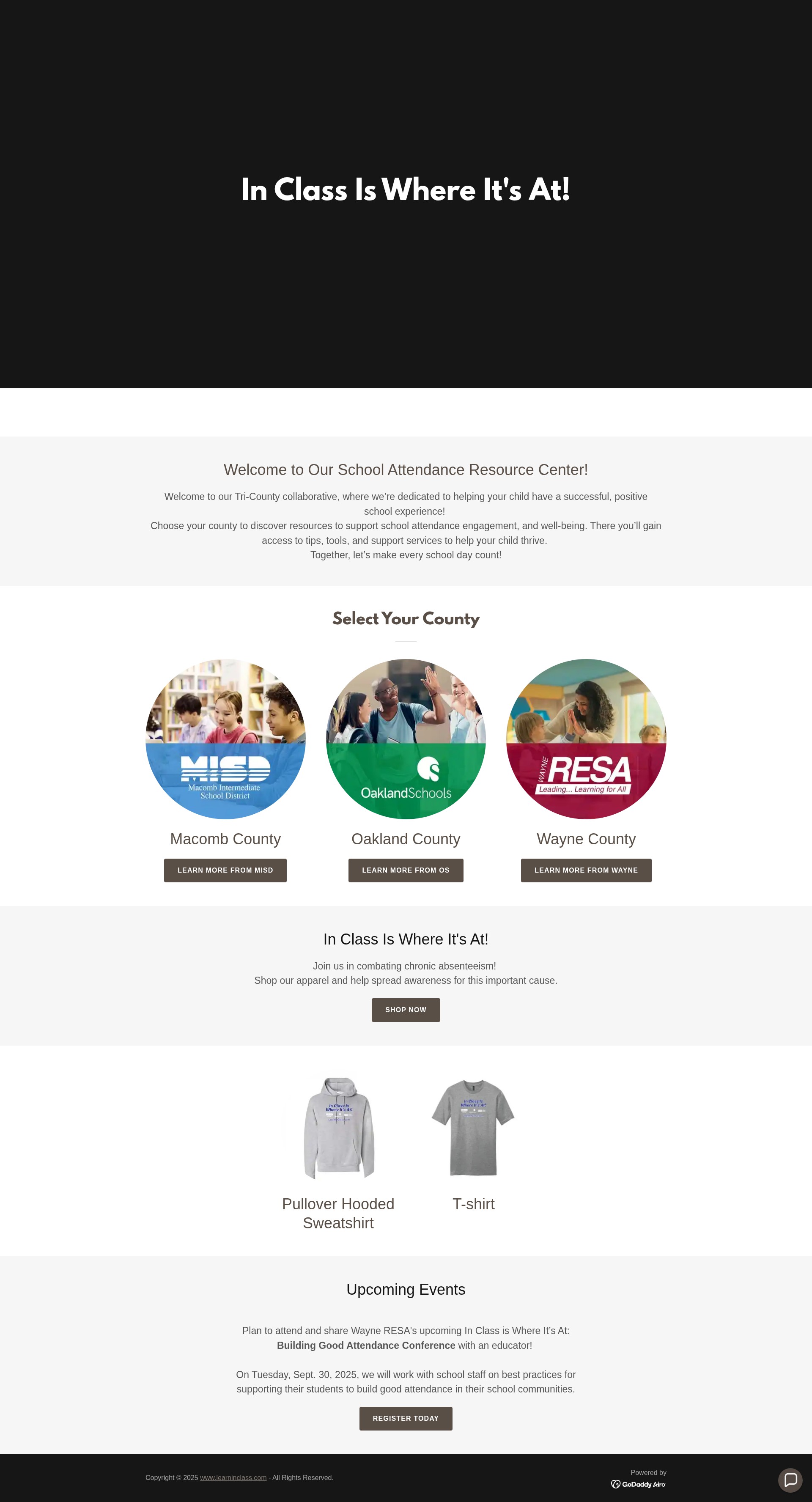 Screenshot of learninclass.com
