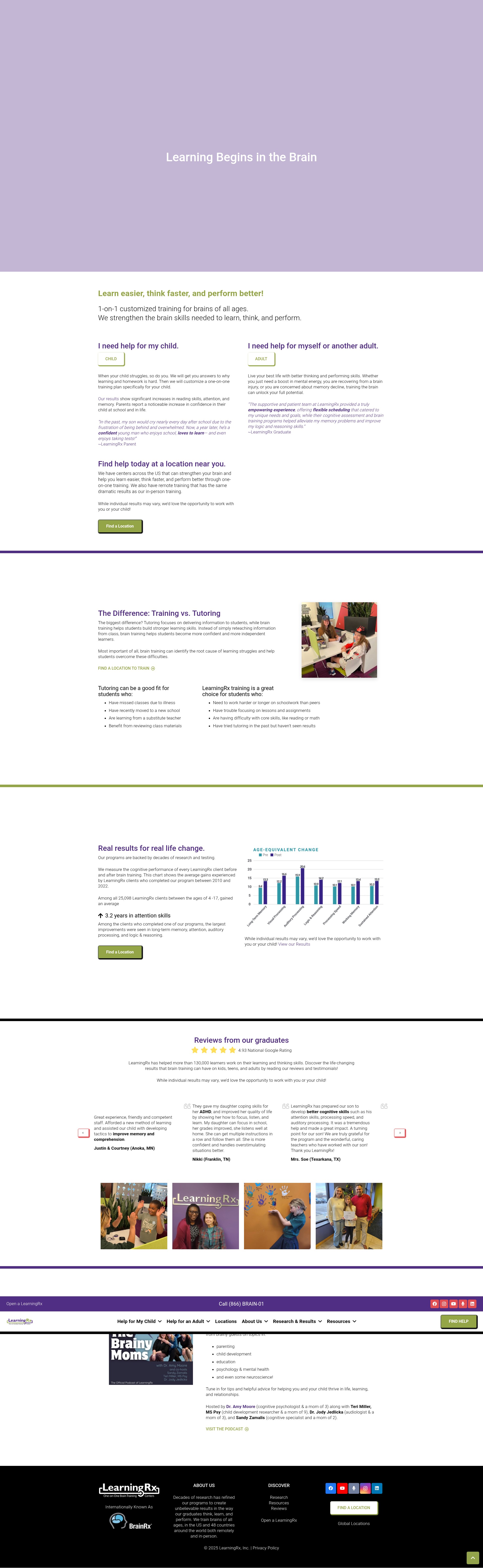Screenshot of learningrx.com