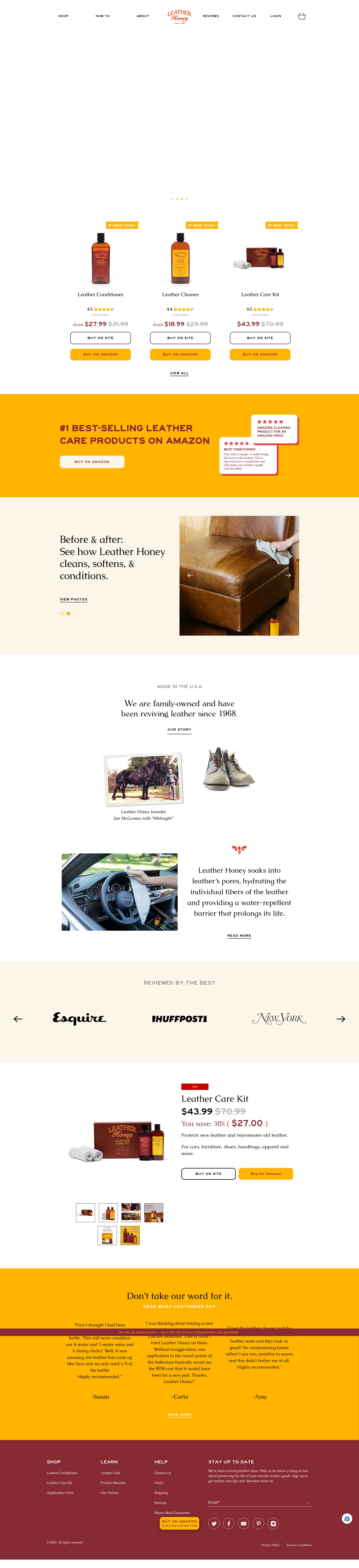 Screenshot of leatherhoney.com