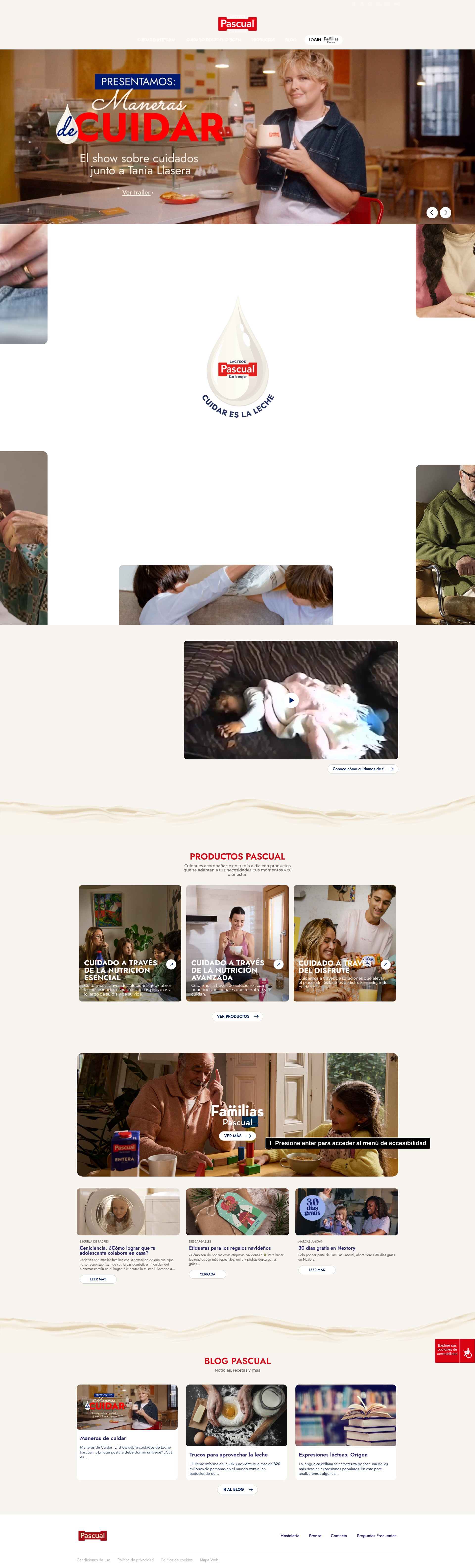 Screenshot of lechepascual.es