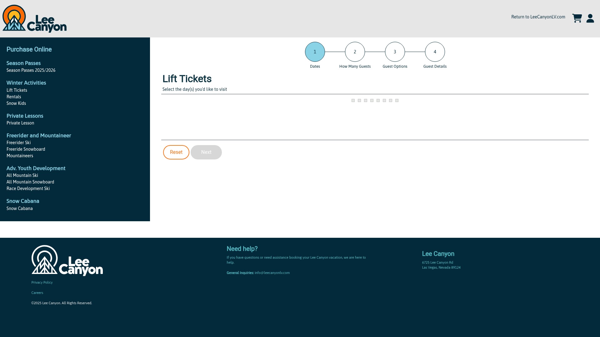Screenshot of leecanyonlv.com