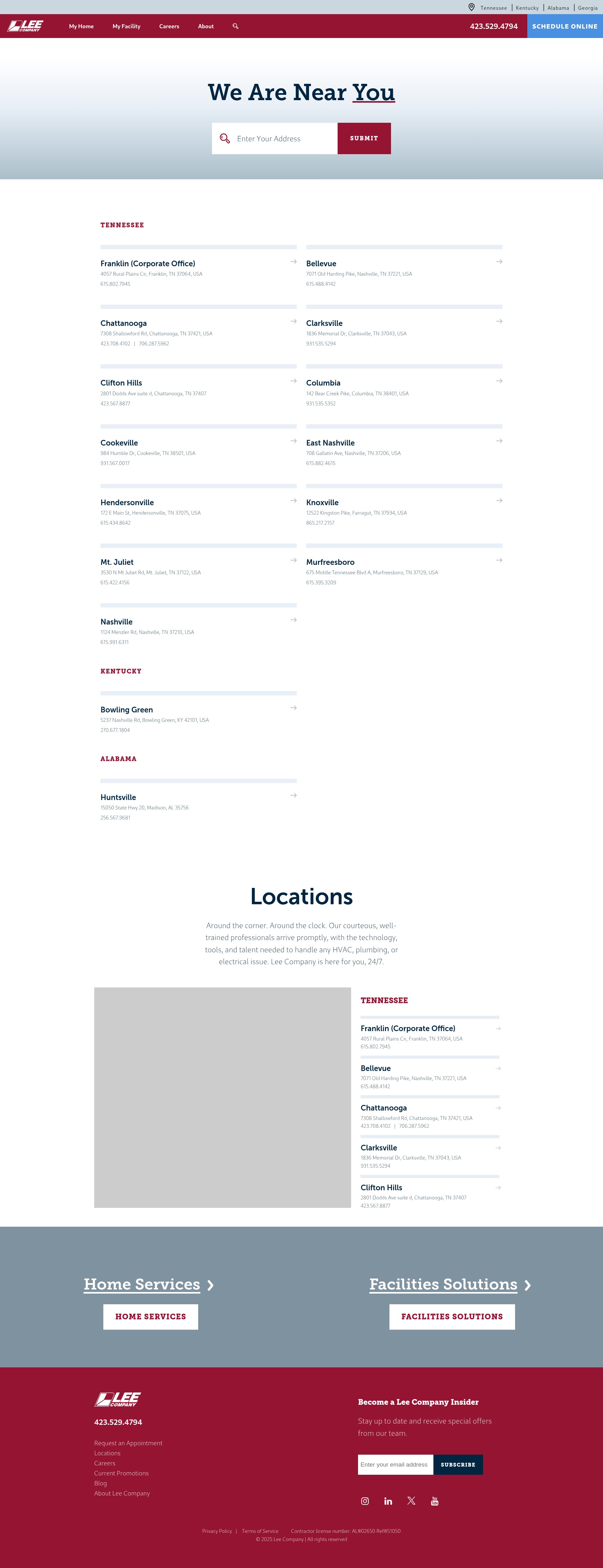 Screenshot of leecompany.com