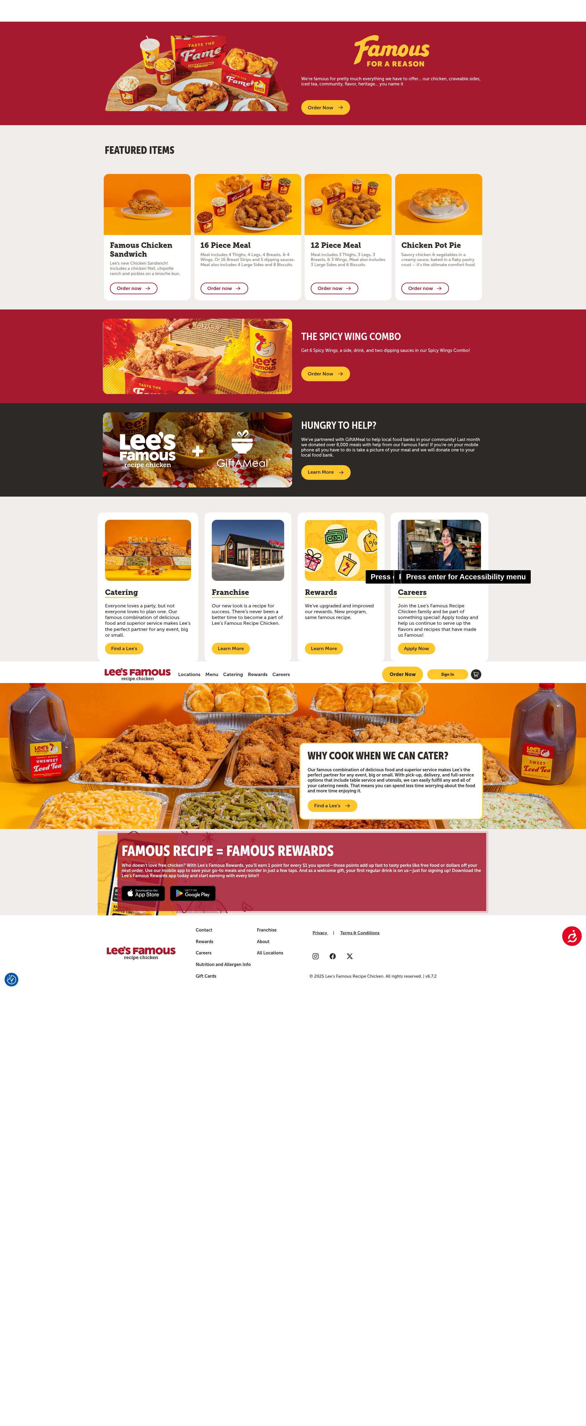 Screenshot of leesfamousrecipe.com