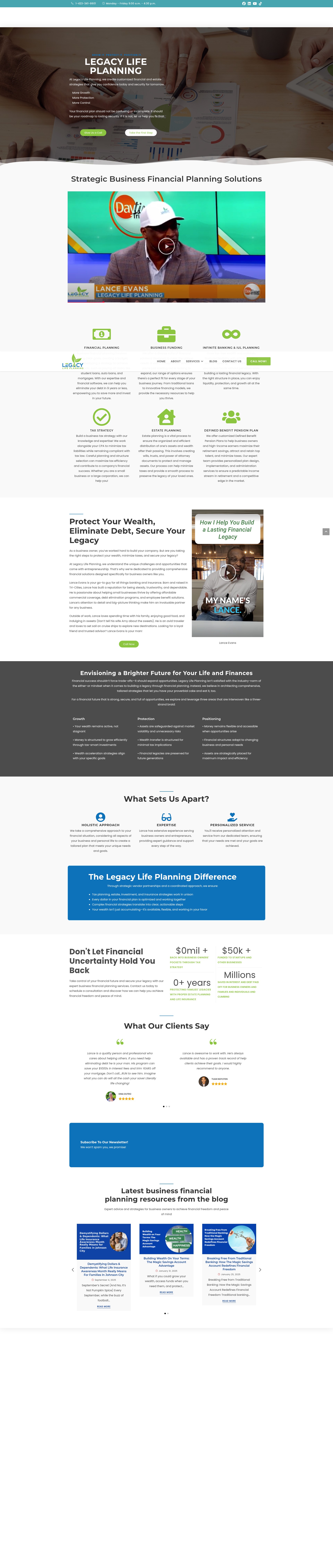Screenshot of legacylifeplanninglance.com
