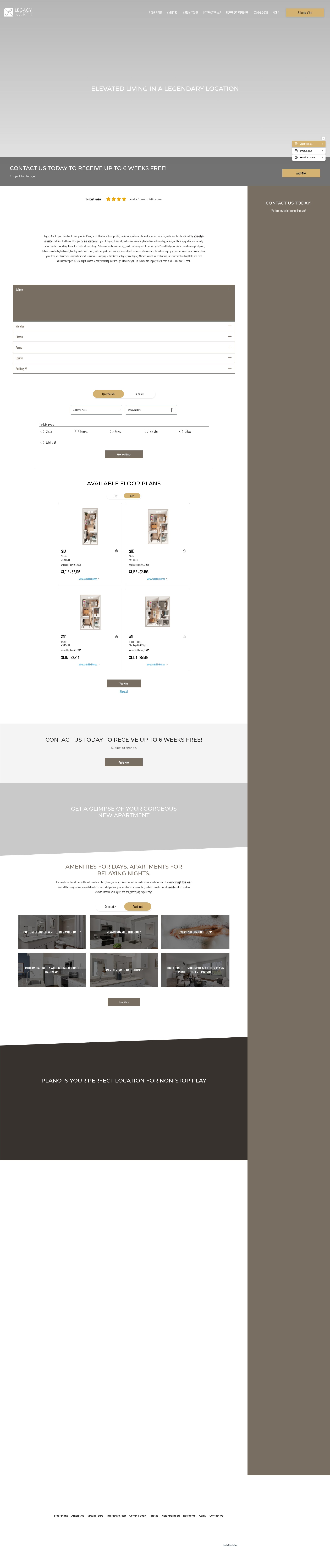 Screenshot of legacynorthapts.com