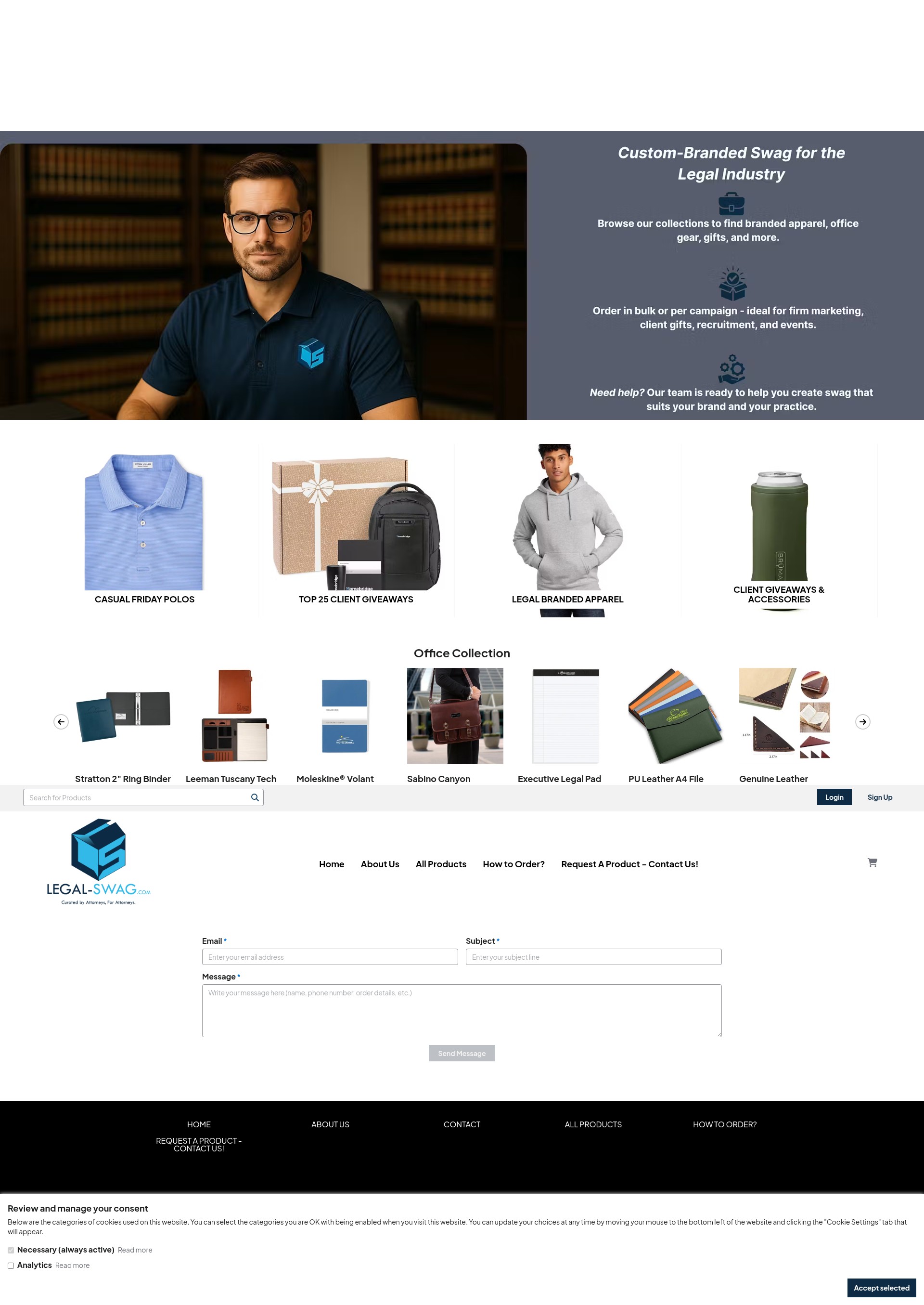 Screenshot of legal-swag.com