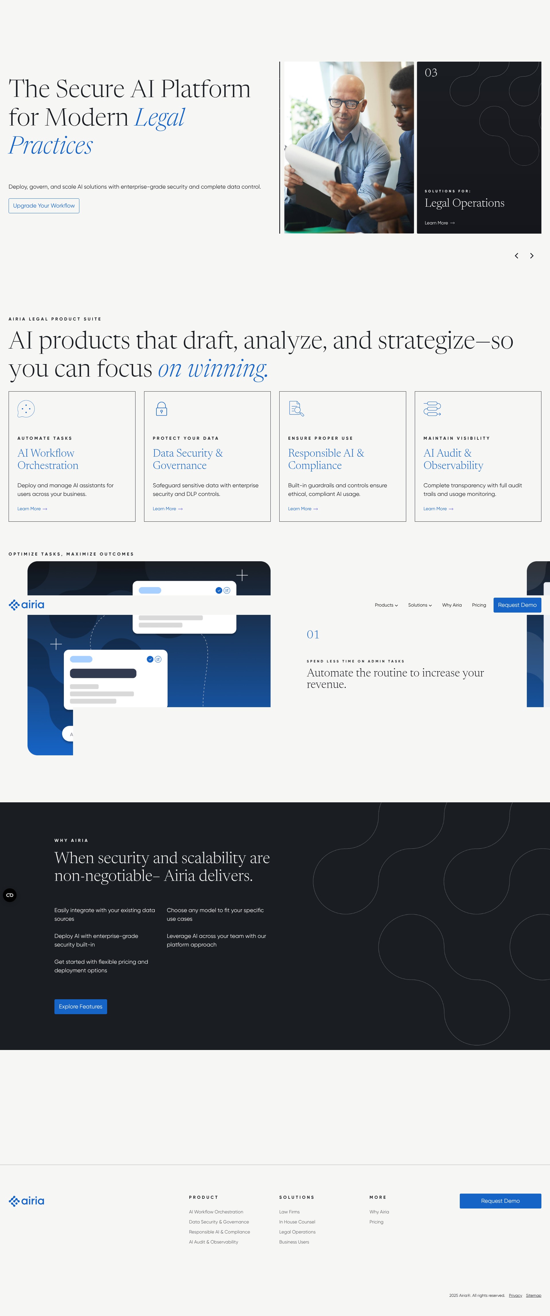 Screenshot of legal.airia.com