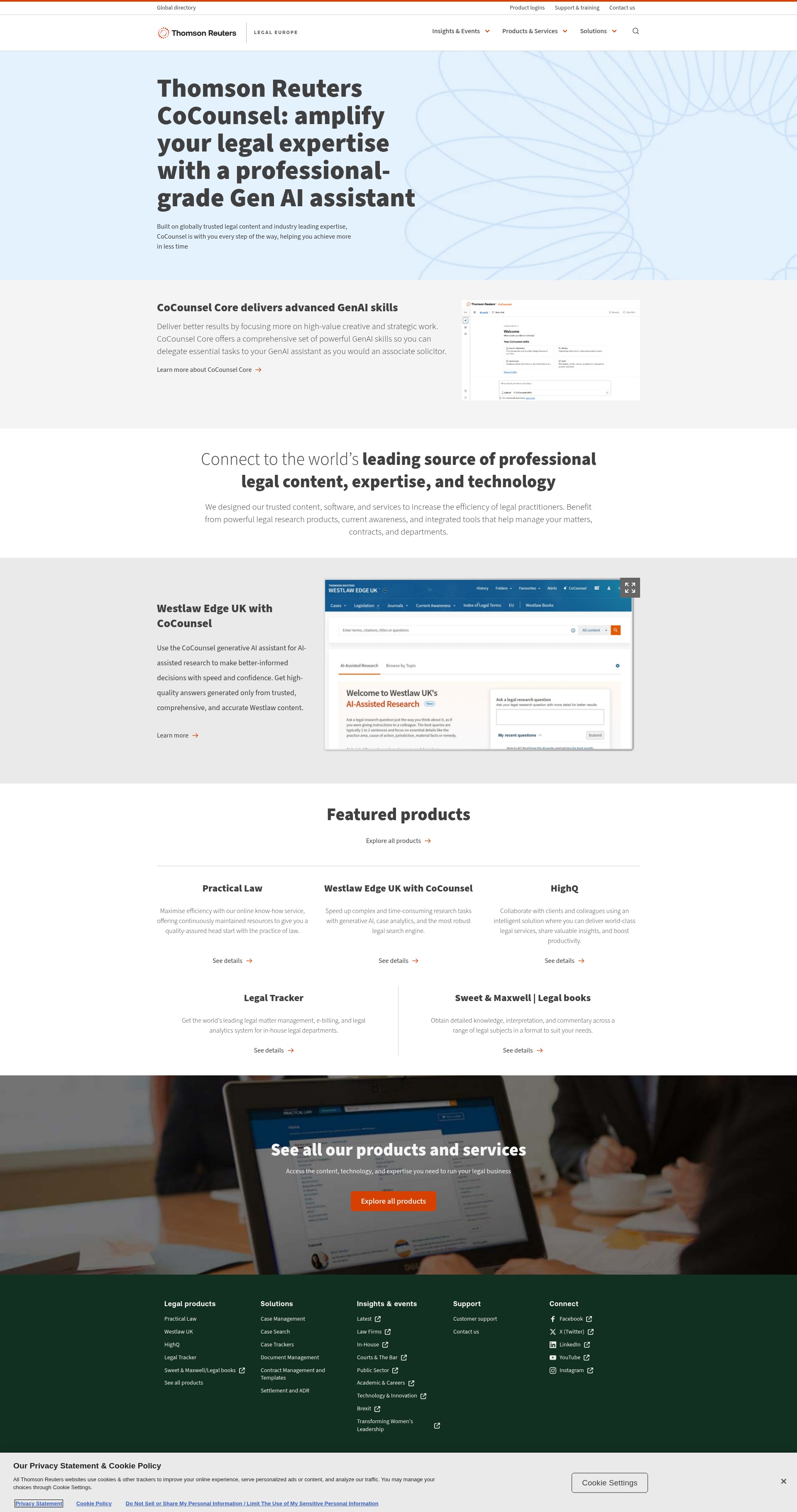 Screenshot of legalsolutions.thomsonreuters.co.uk