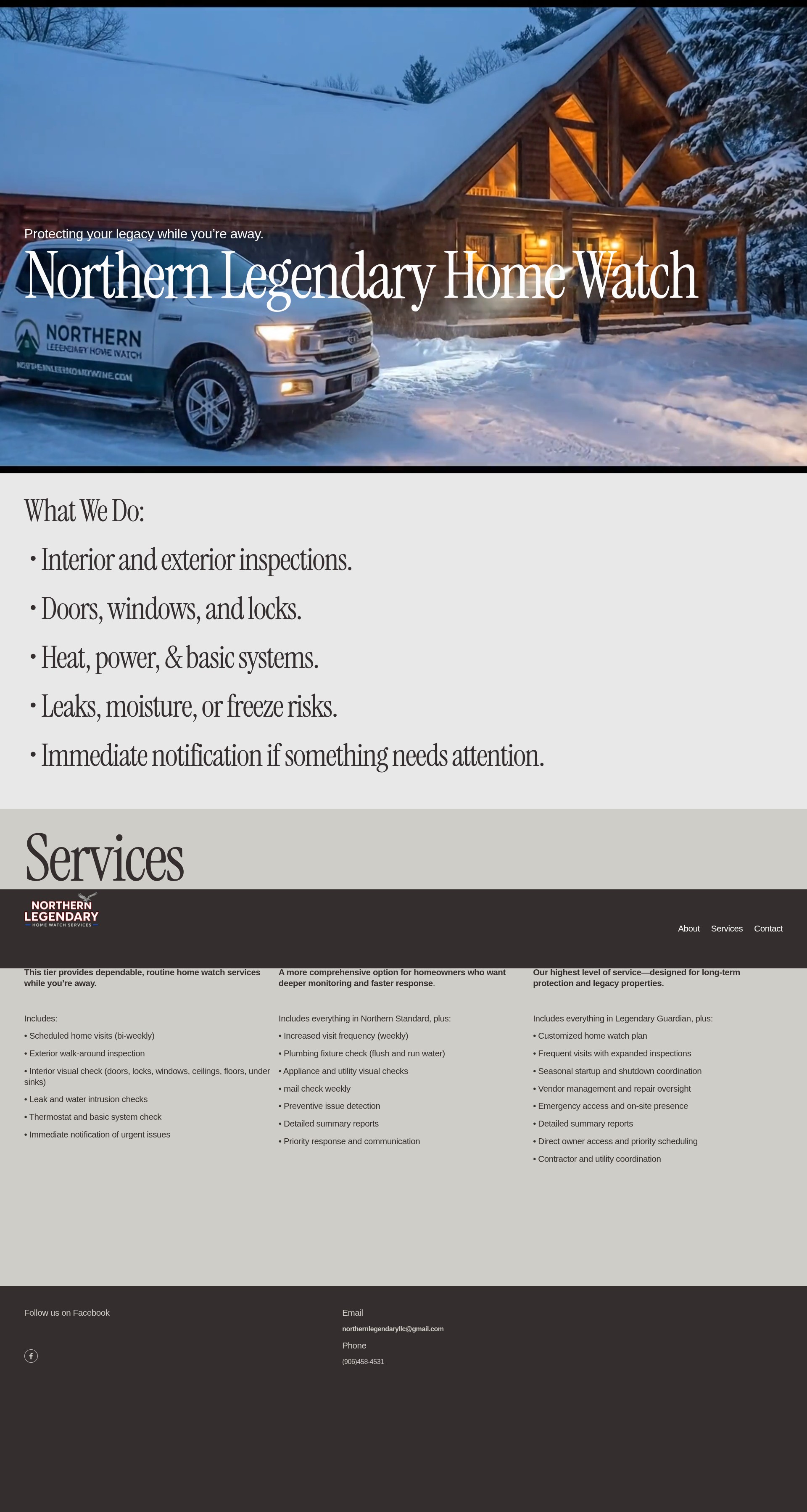 Screenshot of legendaryhomewatch.com