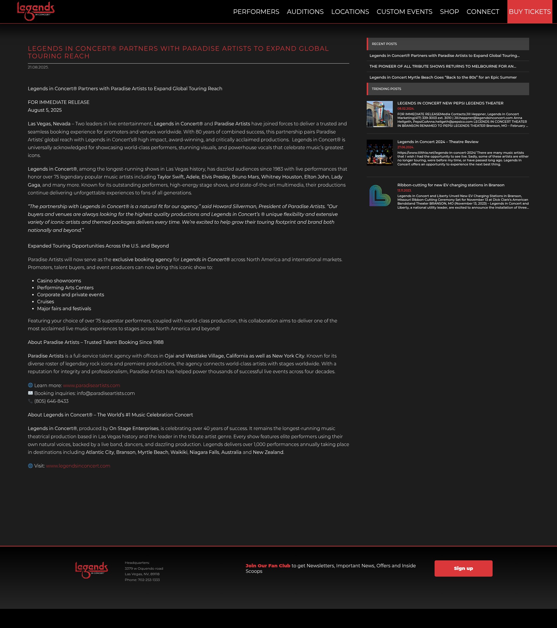 Screenshot of legendsinconcert.com