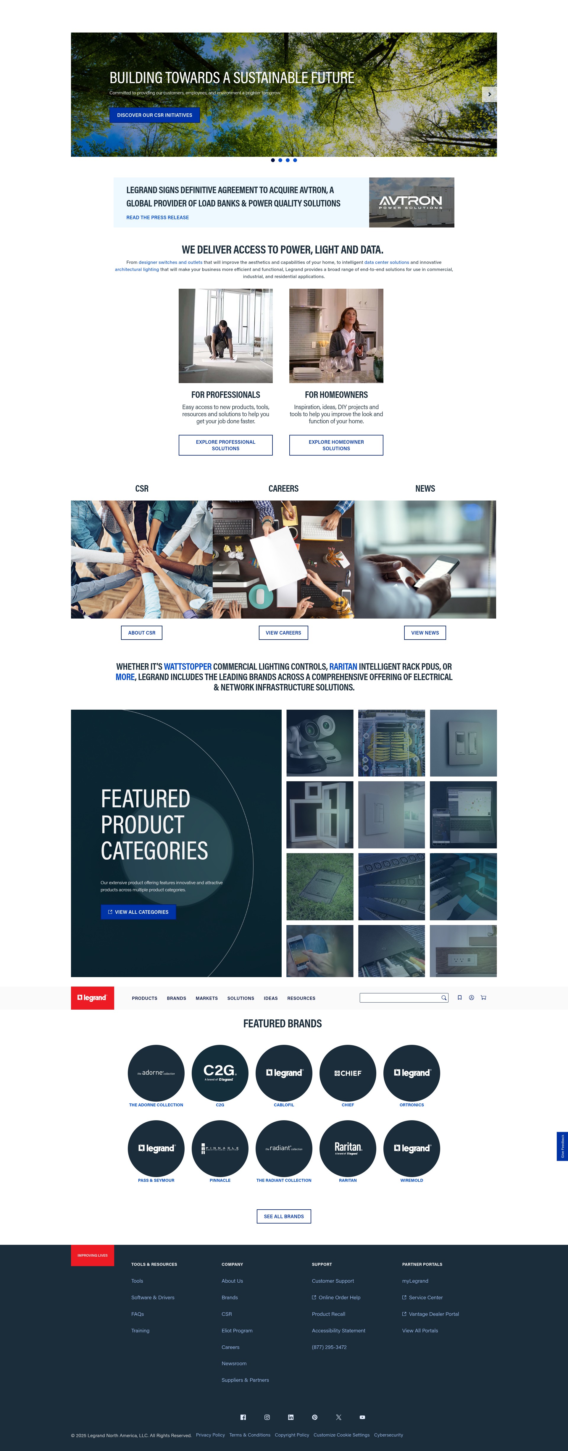 Screenshot of legrand.us