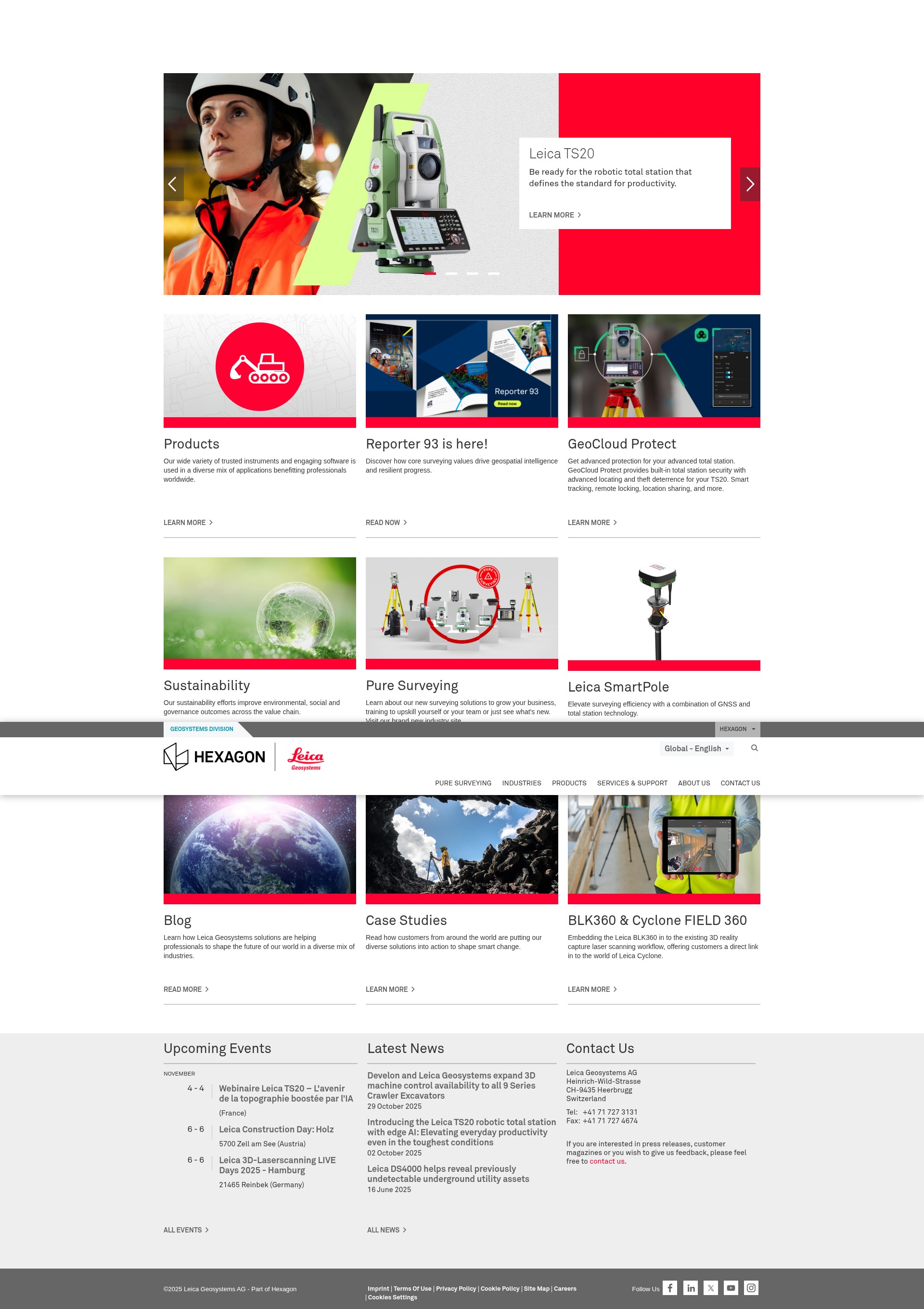 Screenshot of leica-geosystems.com