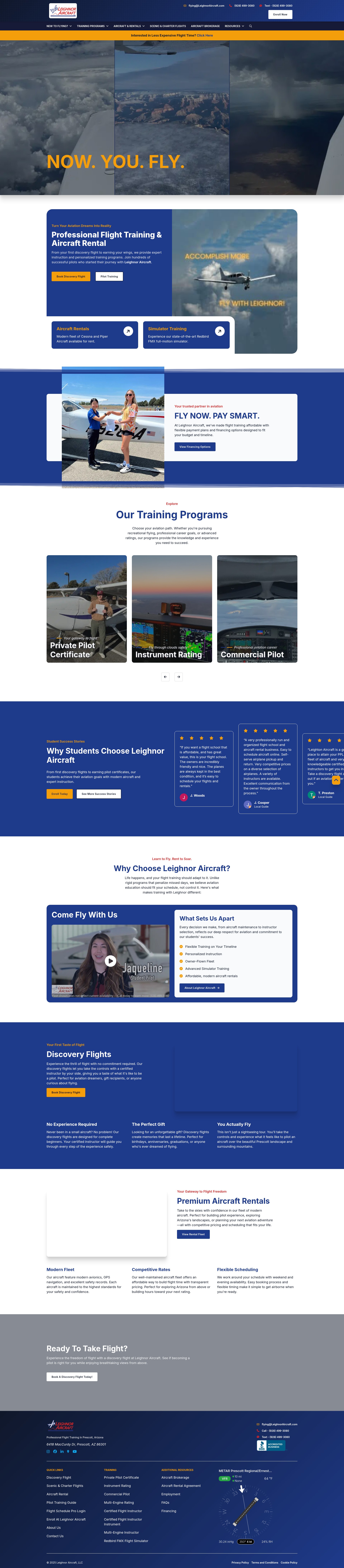 Screenshot of leighnoraircraft.com