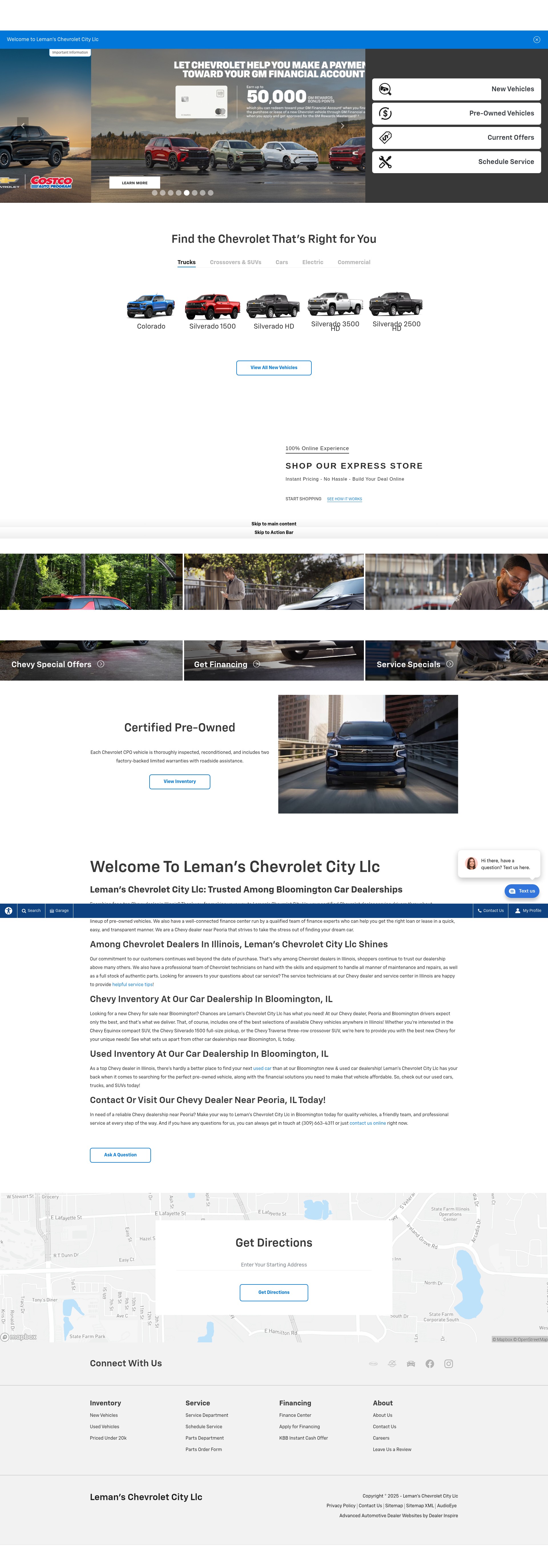 Screenshot of lemanchevy.com