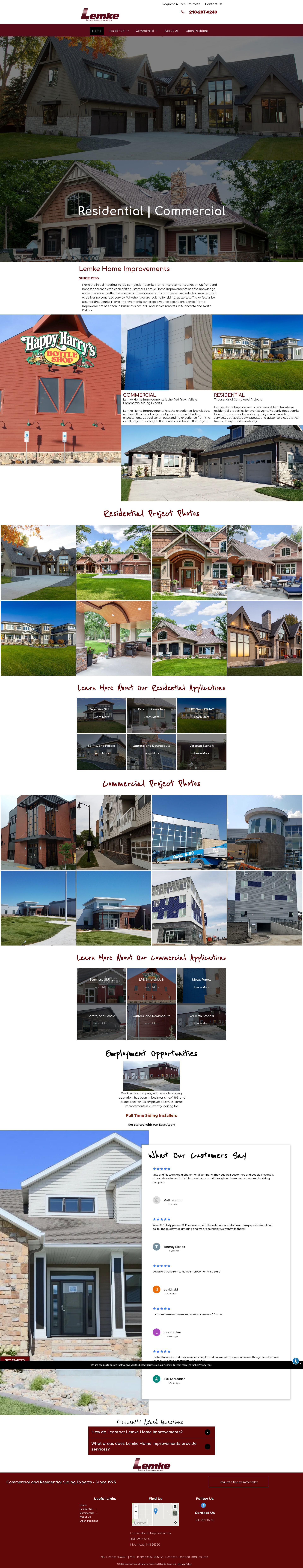 Screenshot of lemkeseamless.com