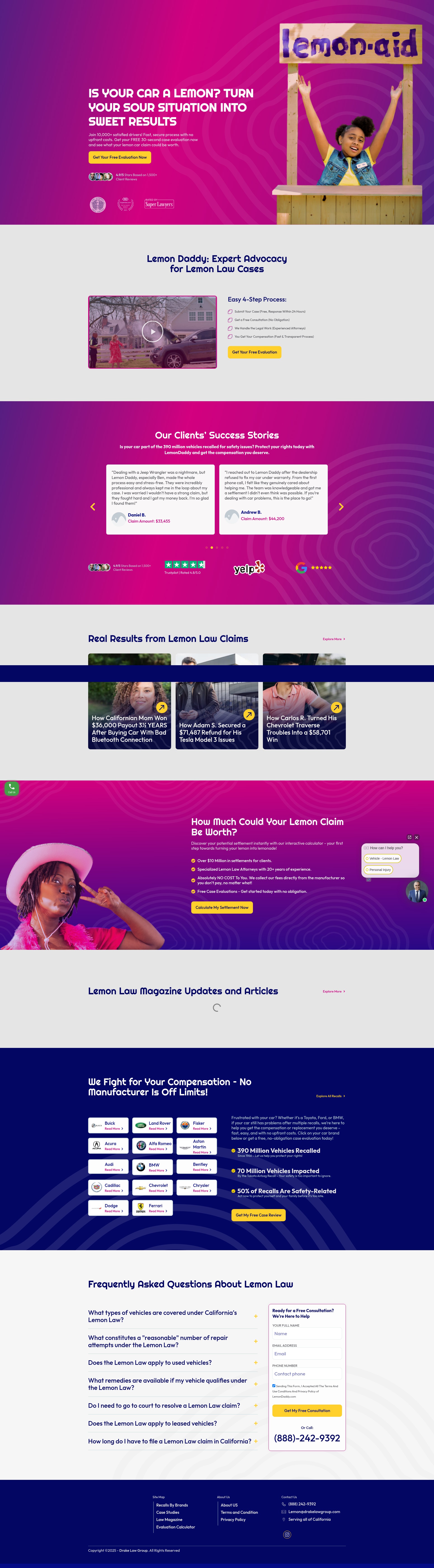 Screenshot of lemondaddy.com