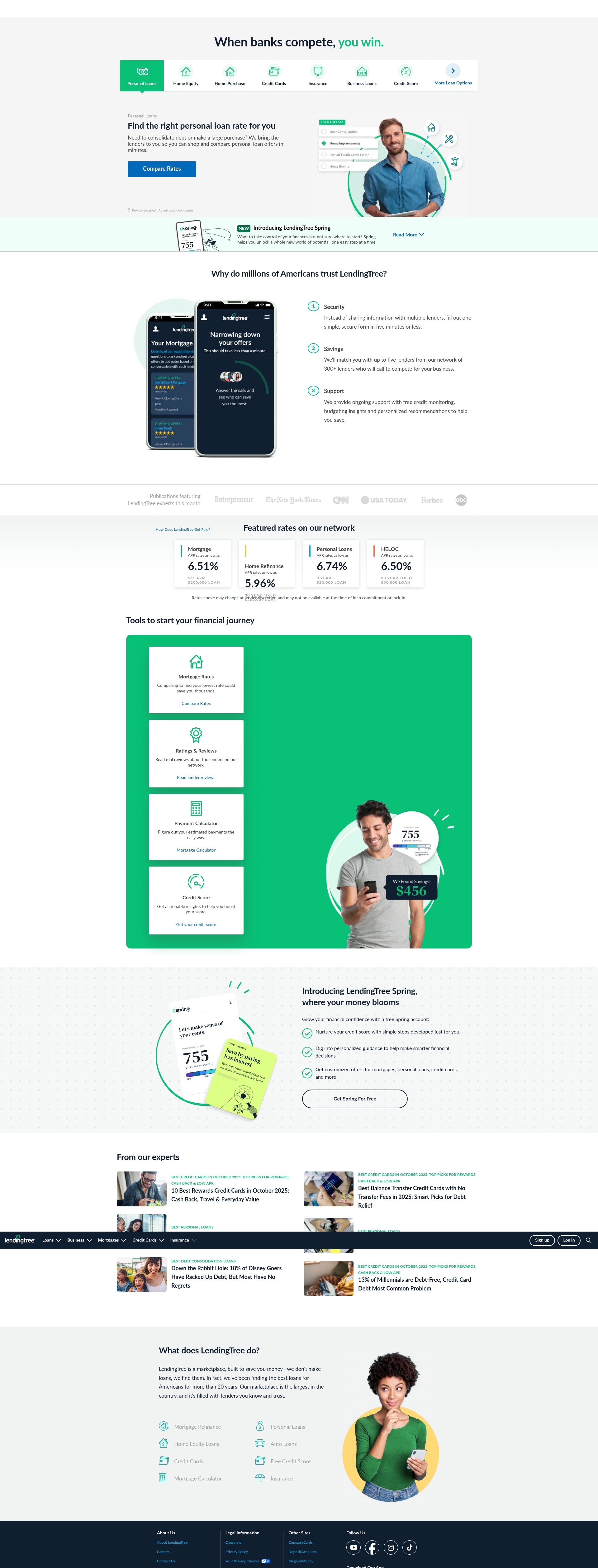 Screenshot of lendingtree.com