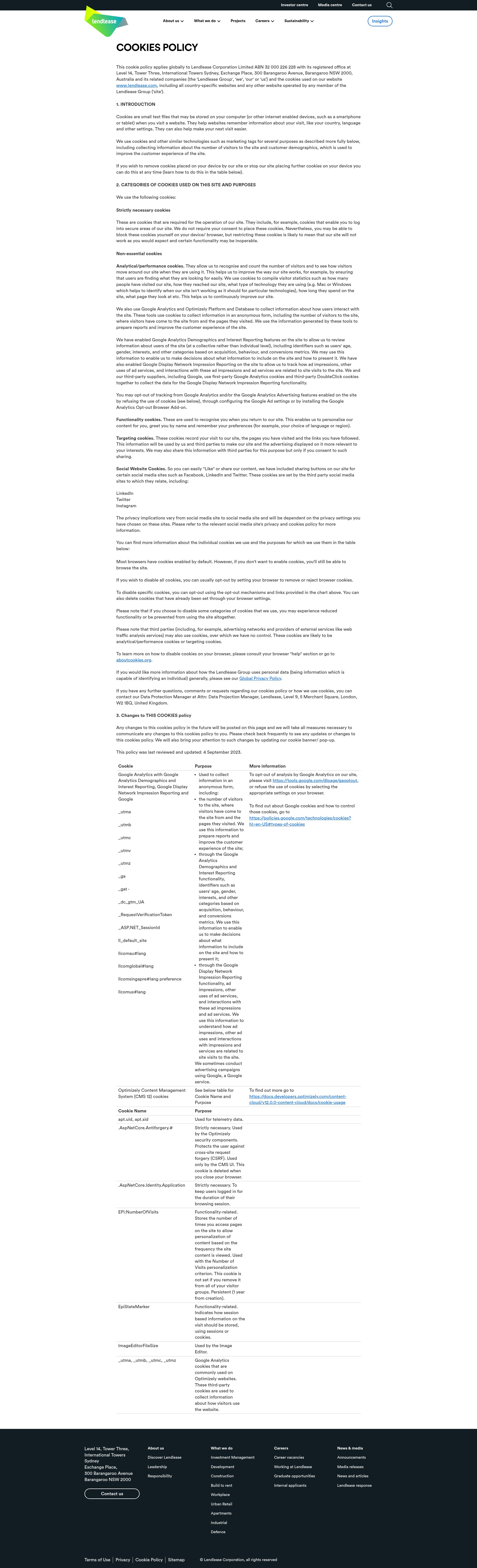 Screenshot of lendlease.com