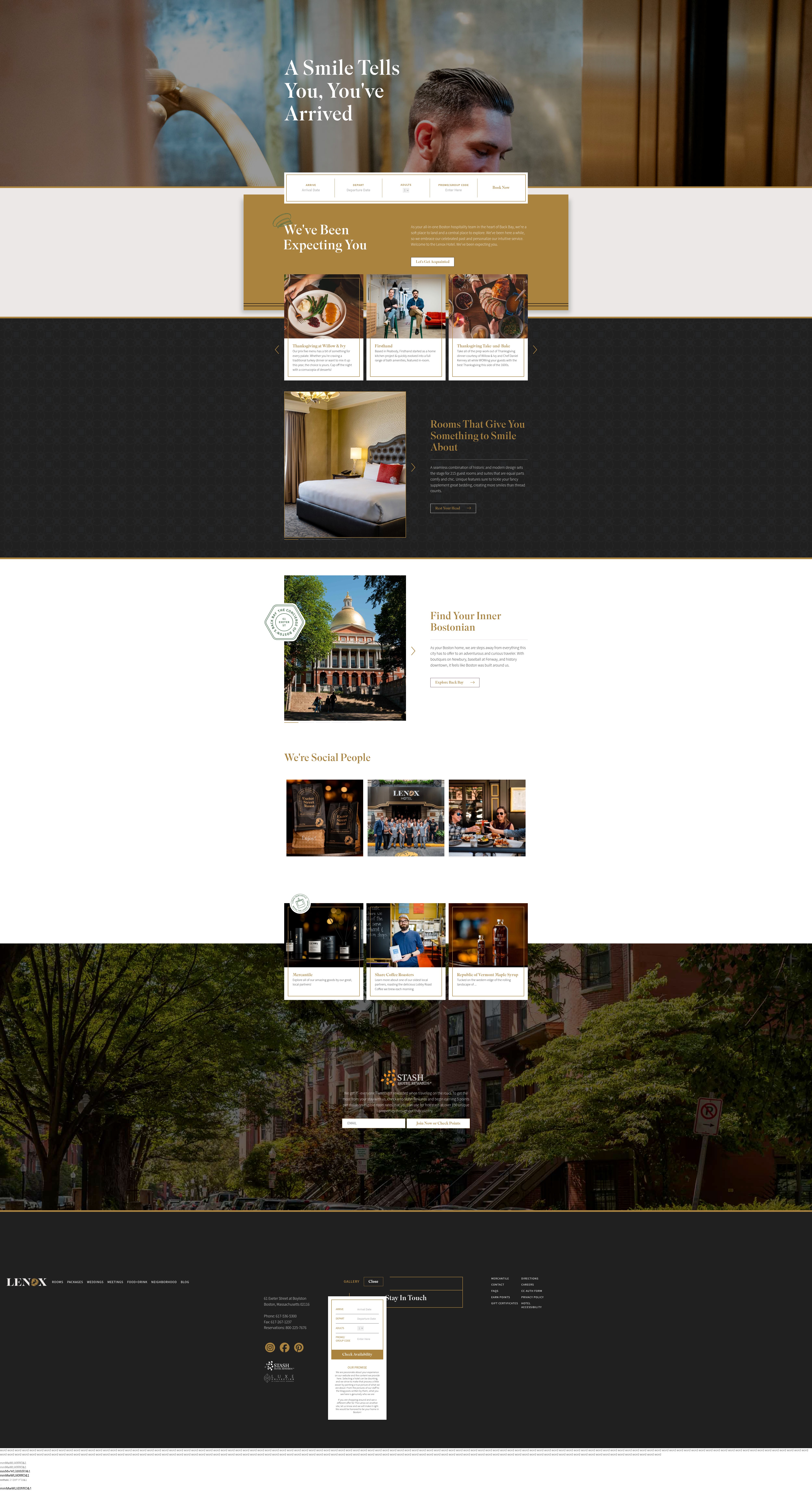 Screenshot of lenoxhotel.com