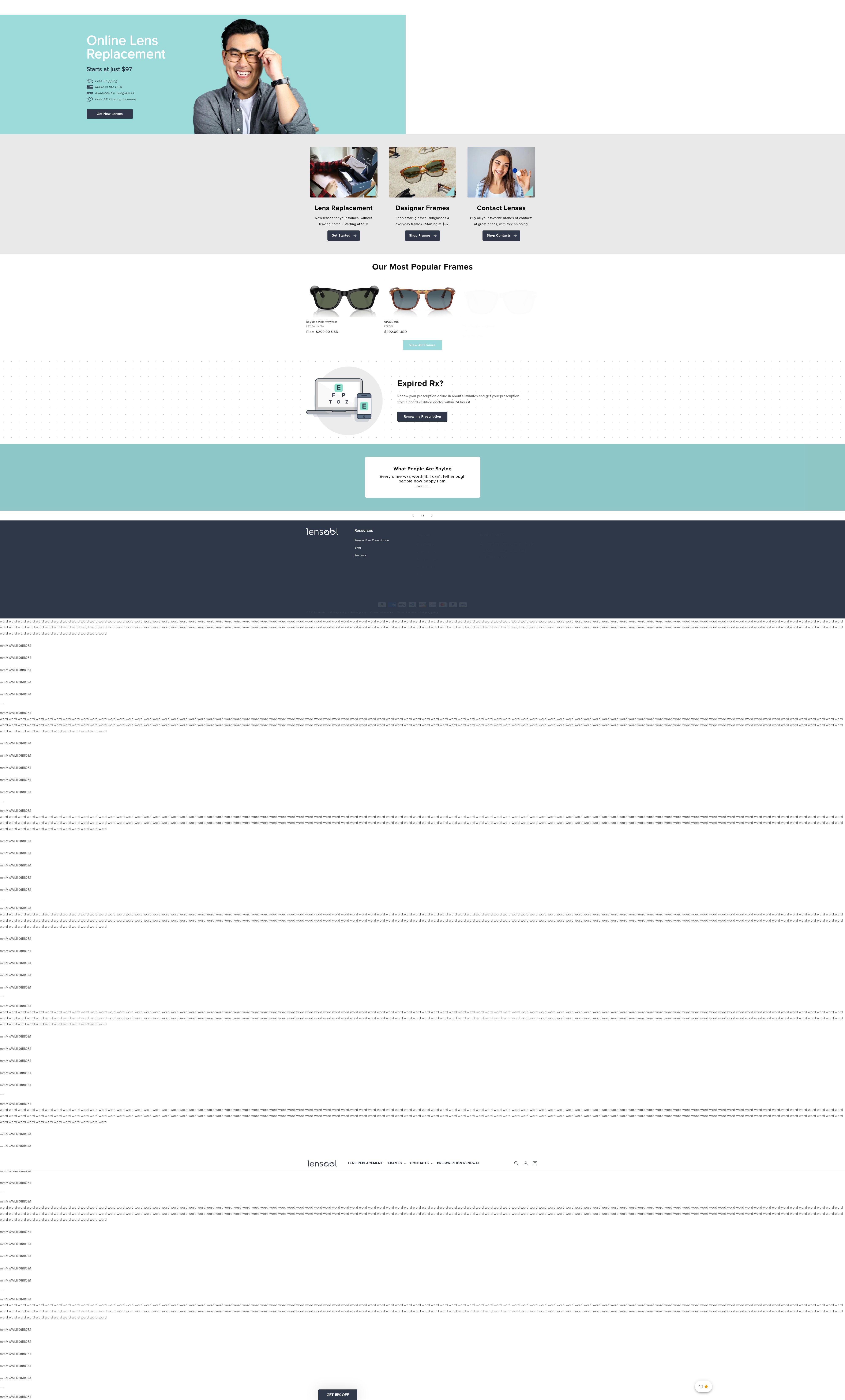 Screenshot of lensabl.com