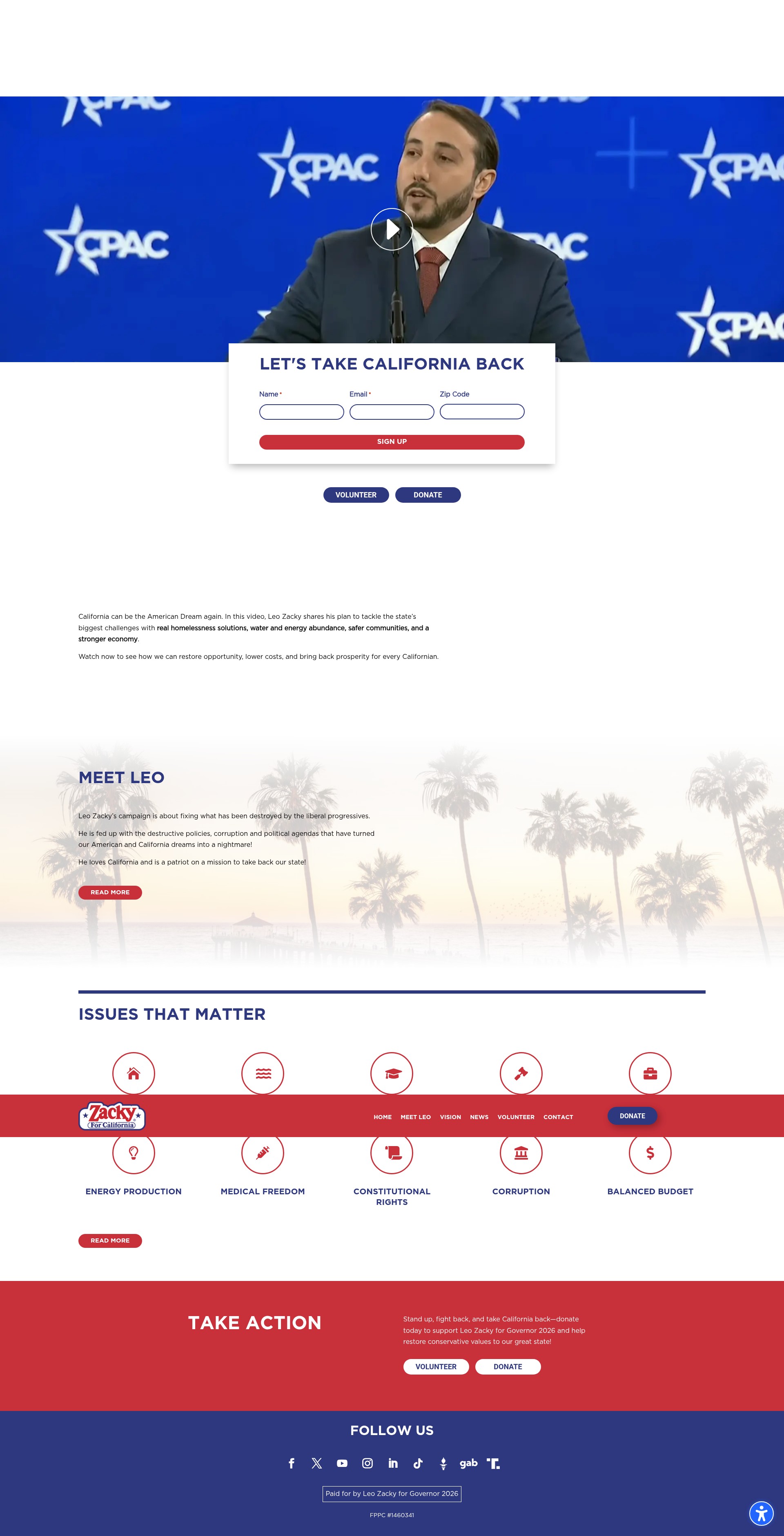 Screenshot of leozacky.com