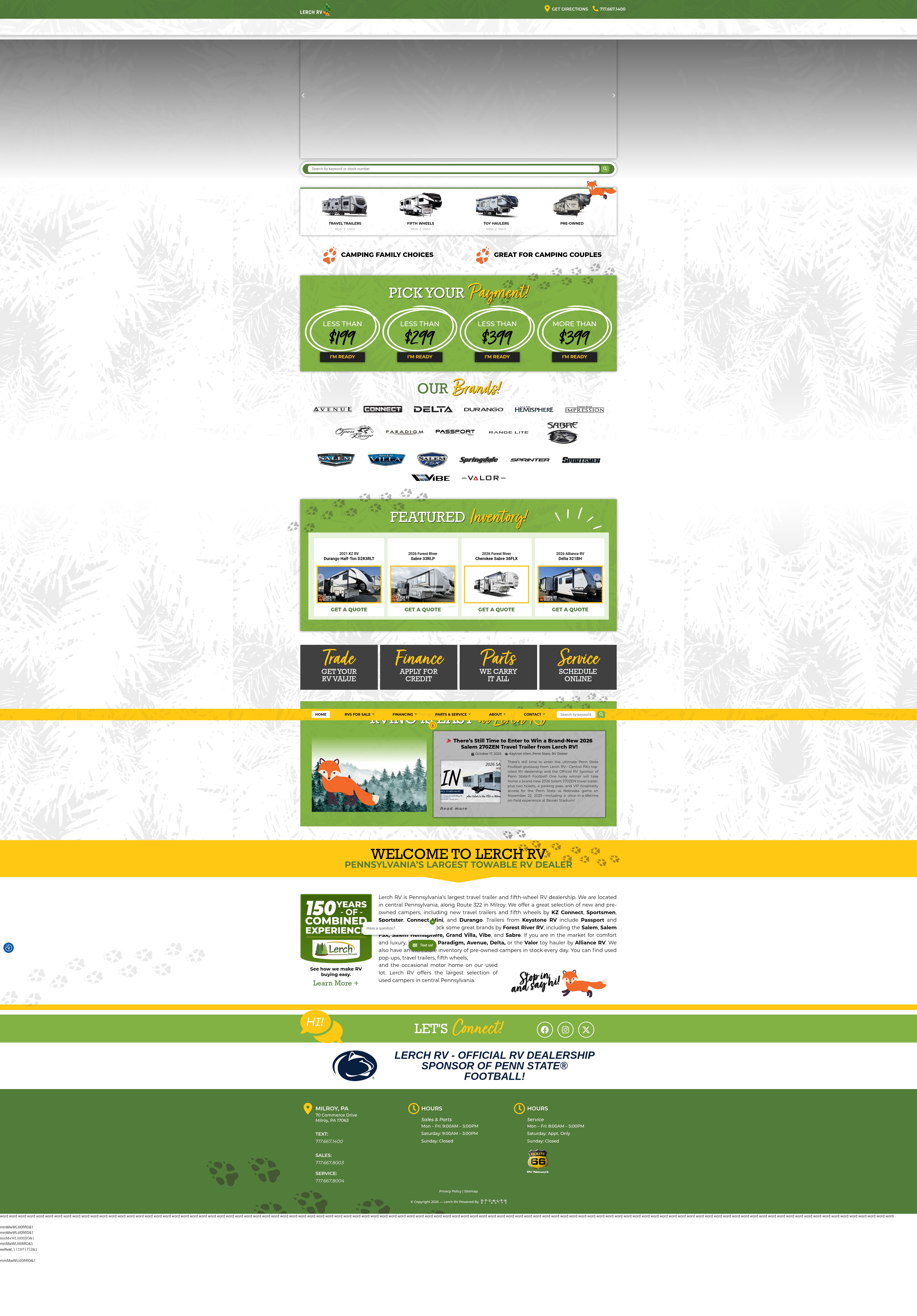 Screenshot of lerchrv.com