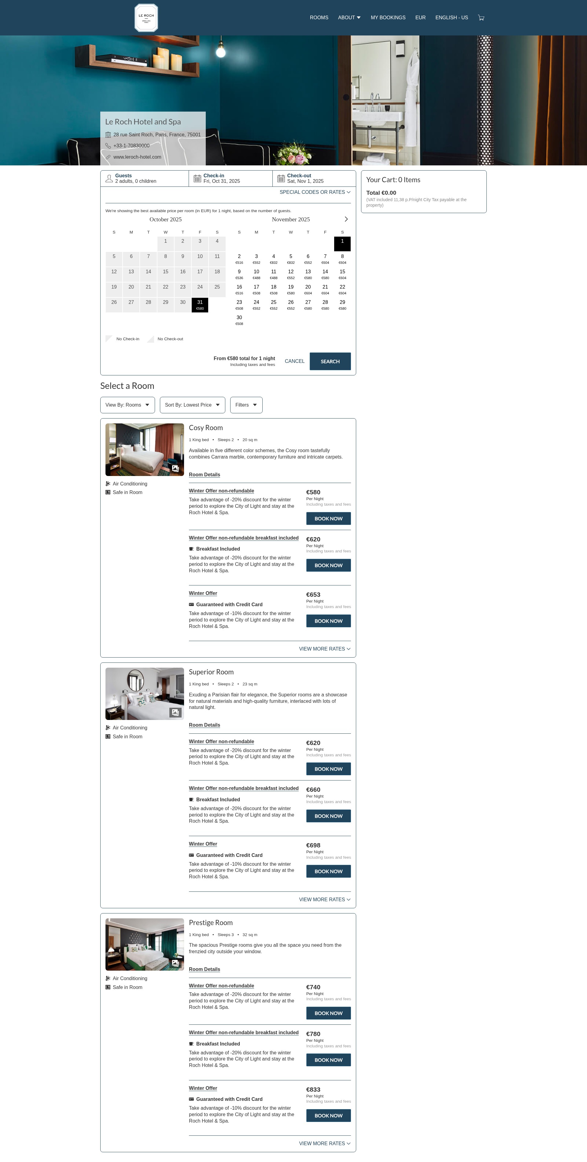 Screenshot of leroch-hotel.com