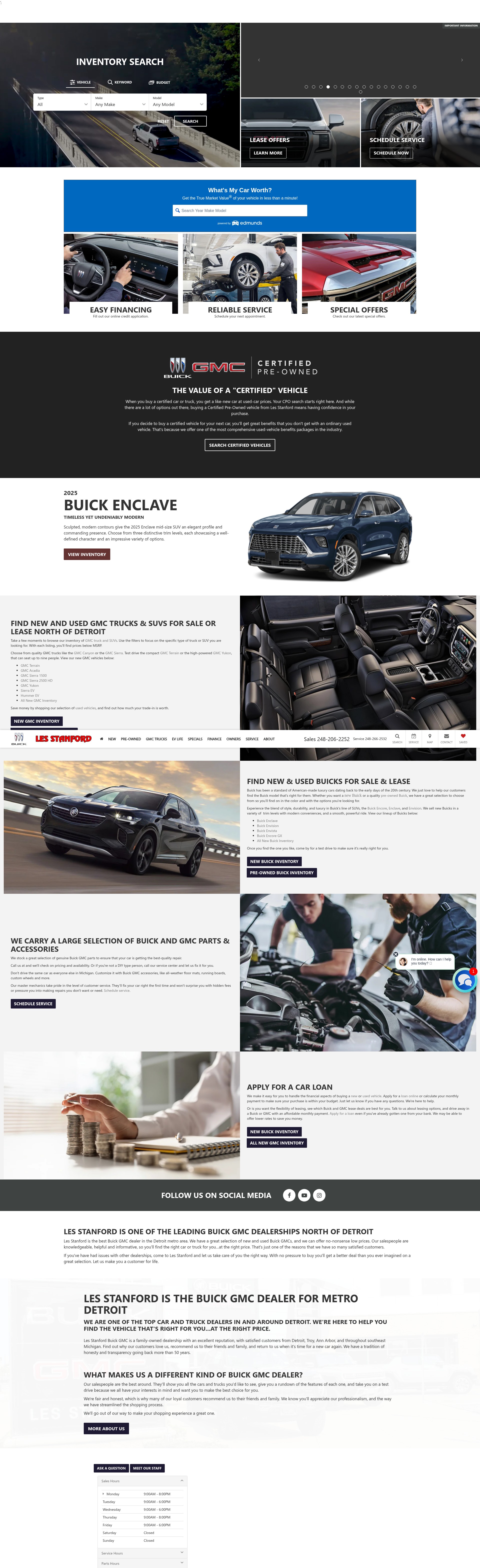Screenshot of lesstanfordbuickgmc.com