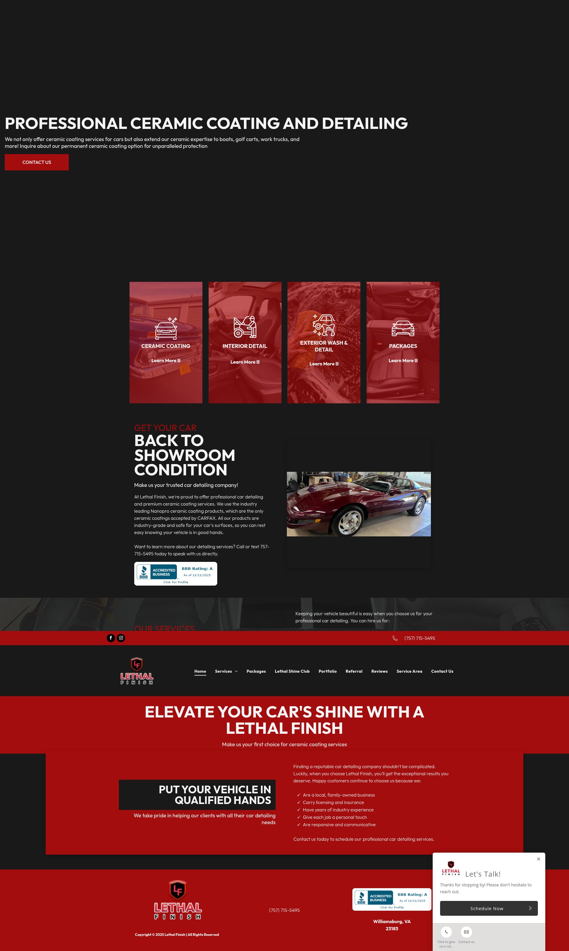 Screenshot of lethalfinish.com