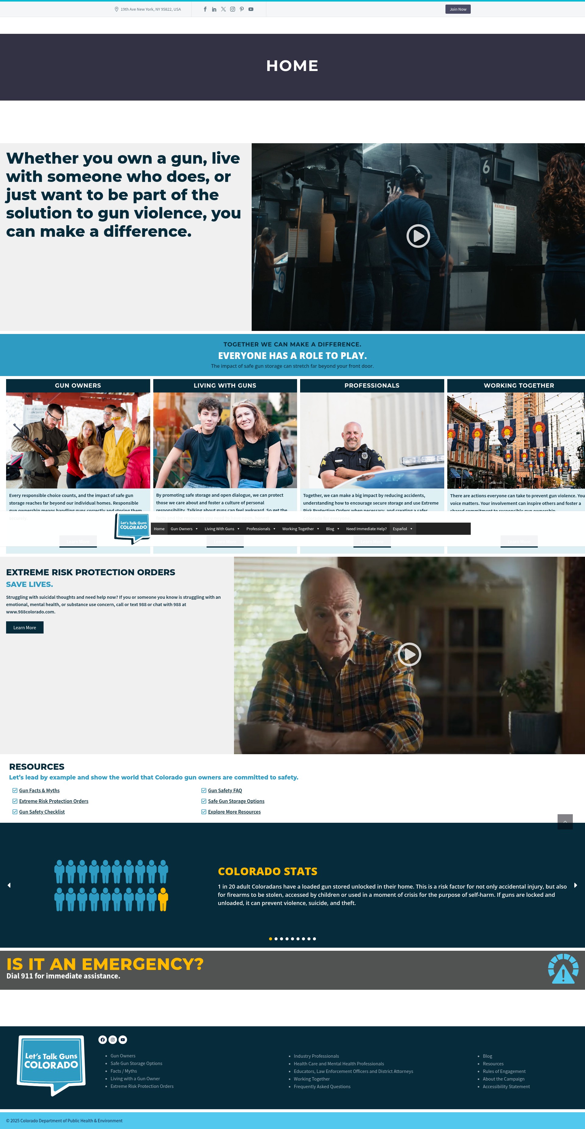 Screenshot of letstalkgunscolorado.com