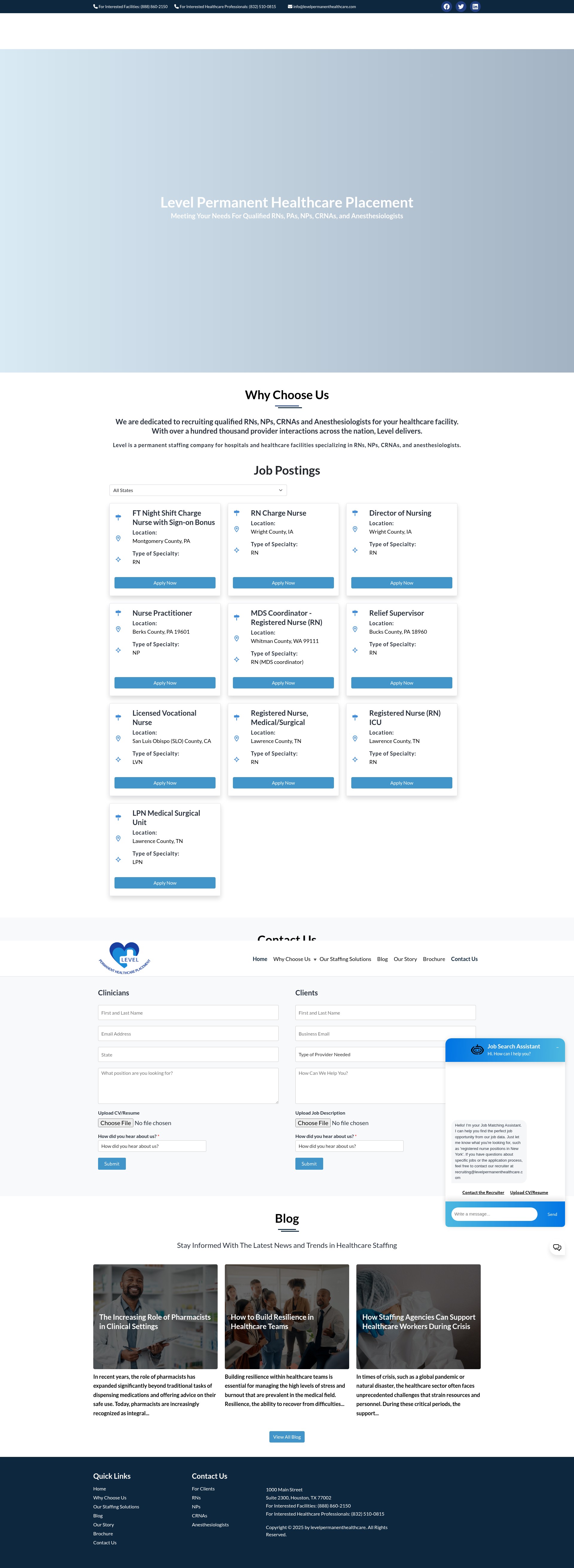 Screenshot of levelpermanenthealthcare.com
