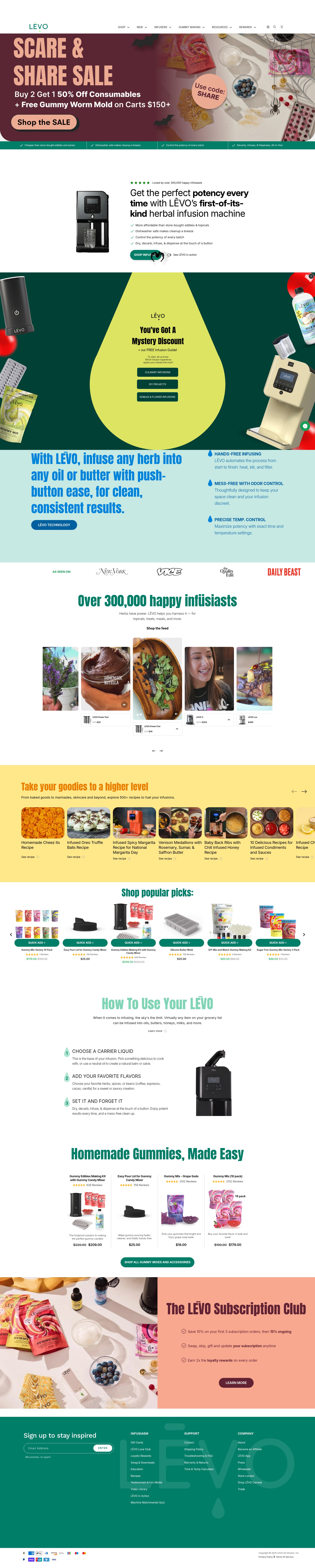 Screenshot of levo-oil-infusion.myshopify.com