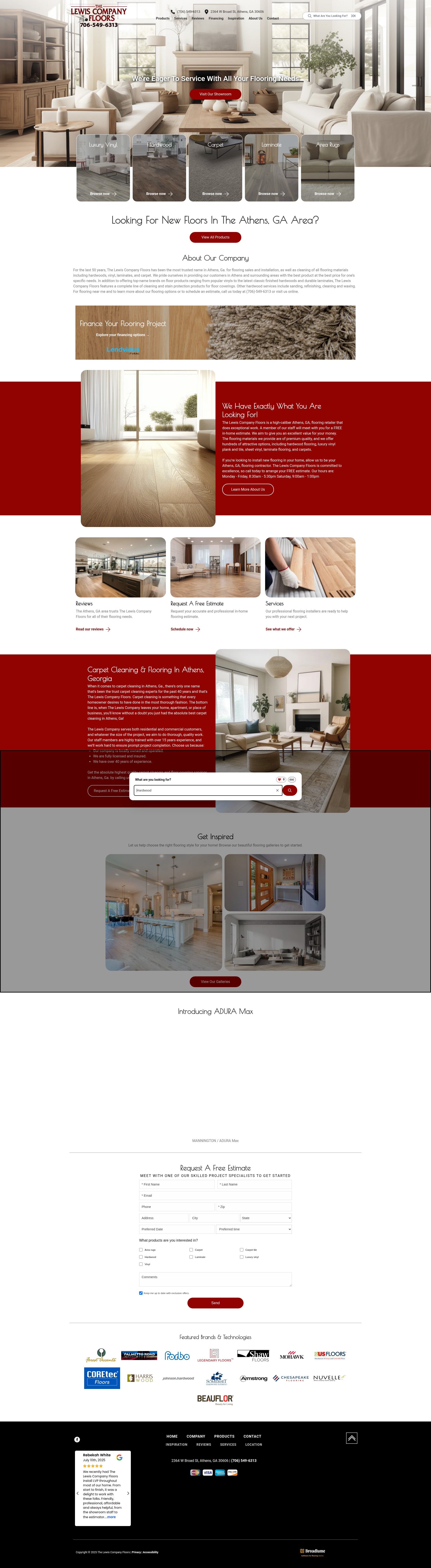 Screenshot of lewiscofloors.com