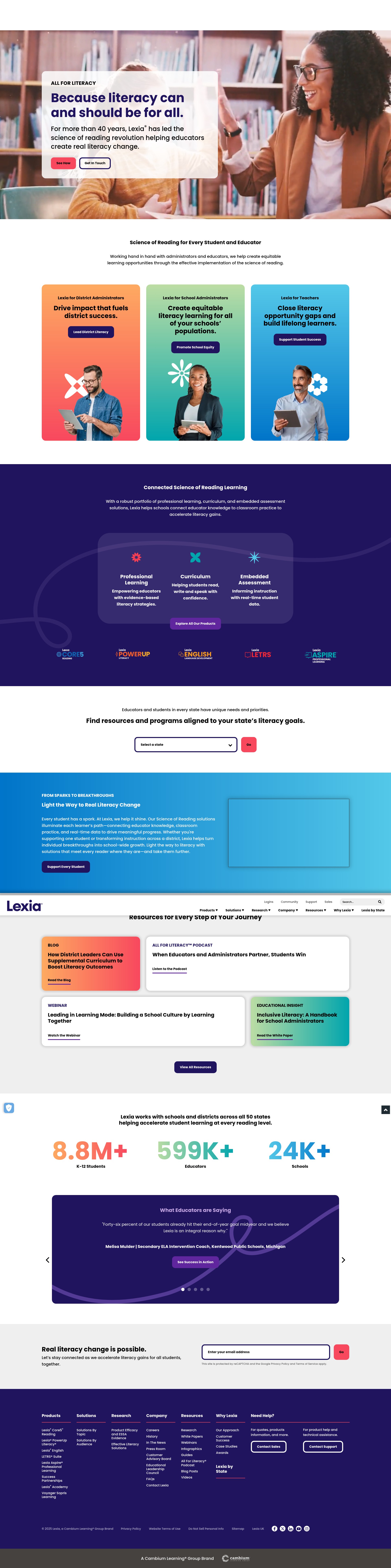 Screenshot of lexialearning.com