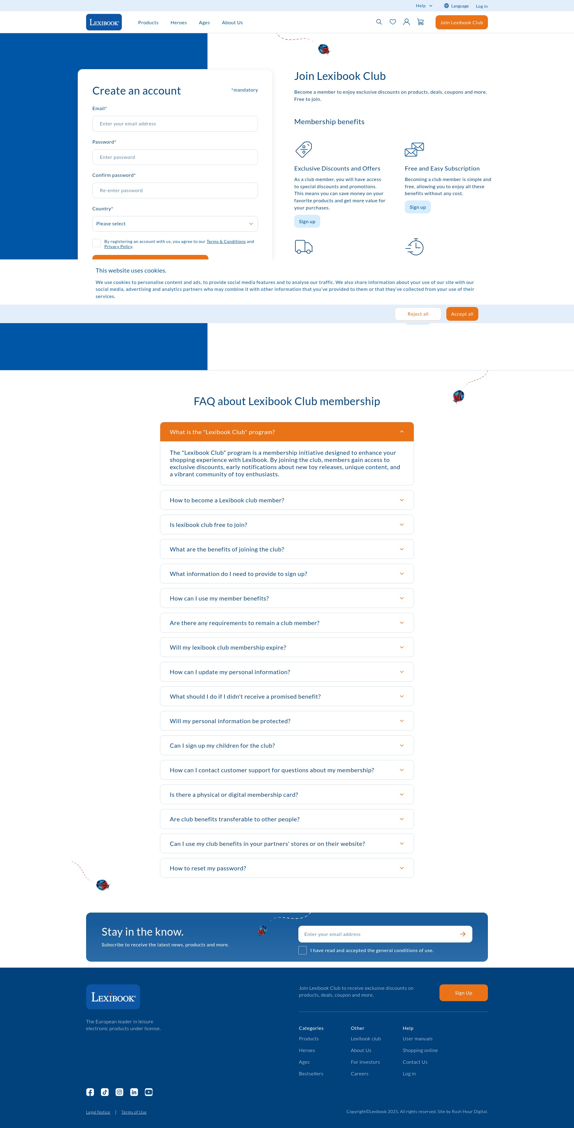 Screenshot of lexibook.com